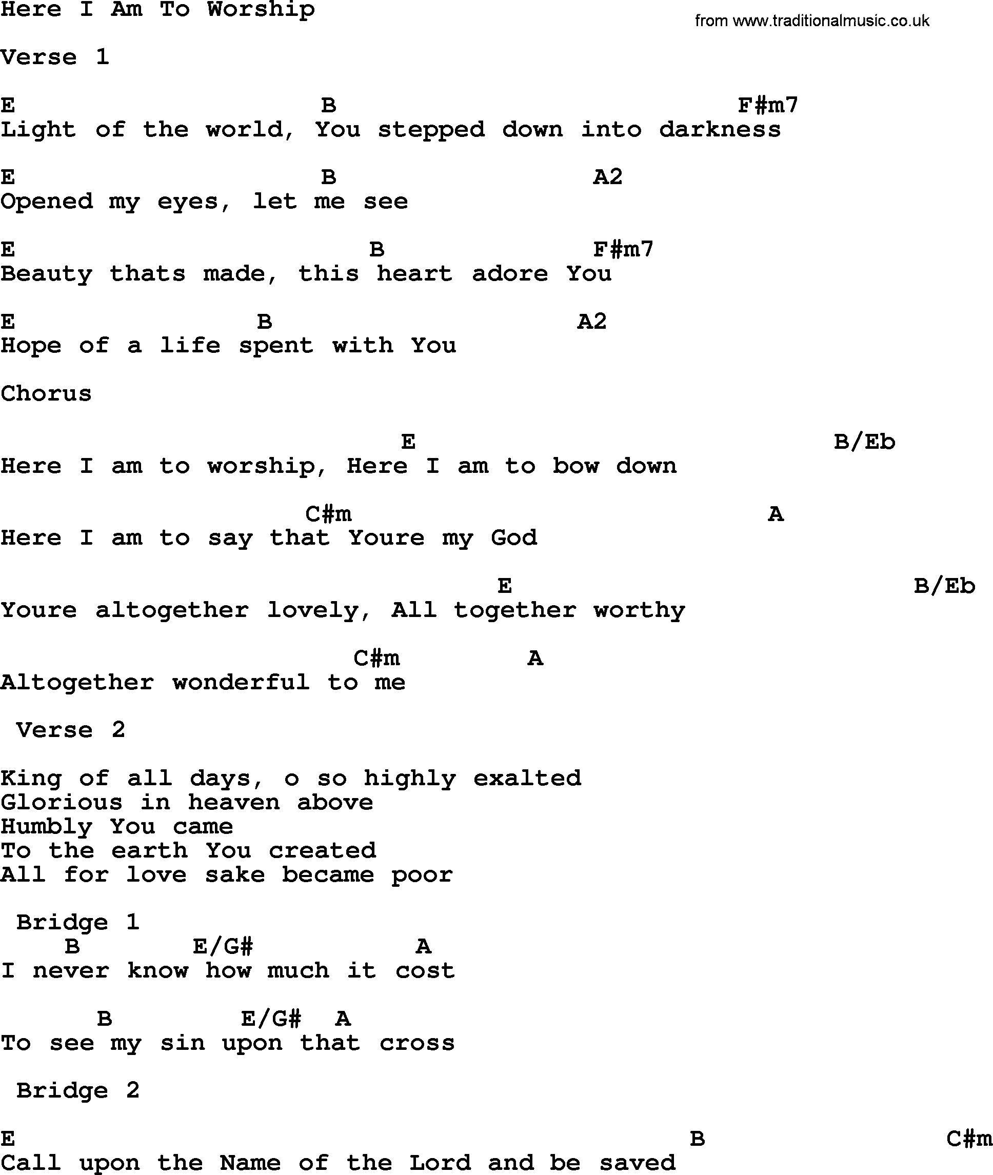 here-i-am-to-worship-lyrics-and-chords-pdf-lyricswalls