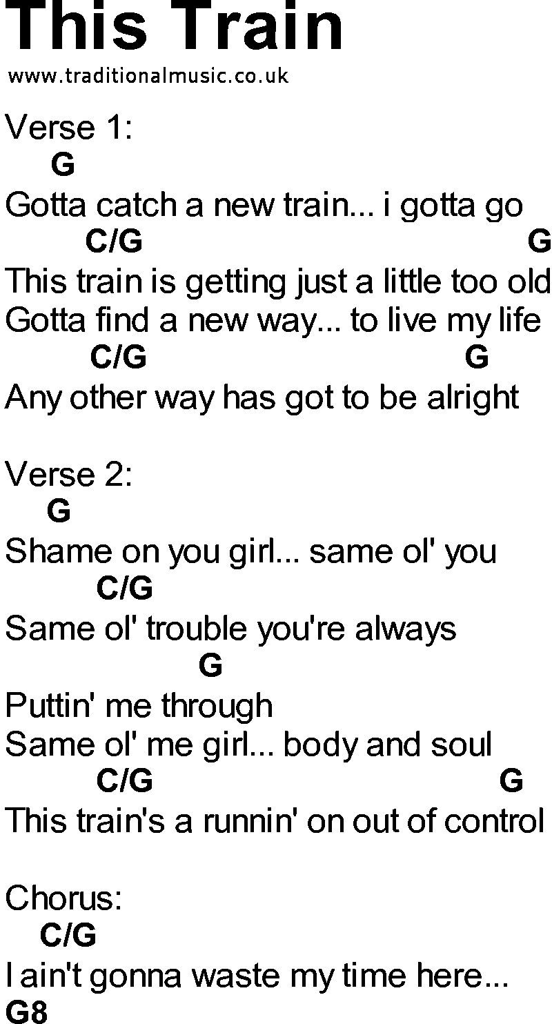 Bluegrass songs with chords - This Train