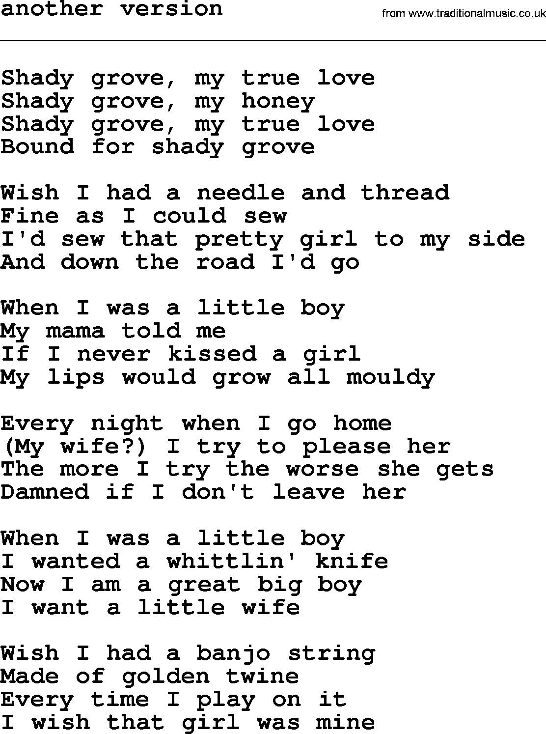 The Byrds song Another Version, lyrics