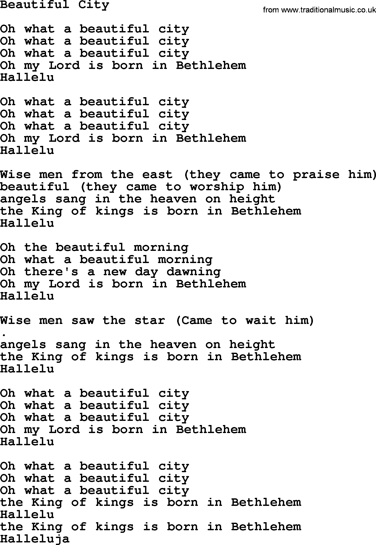The Byrds song Beautiful City, lyrics