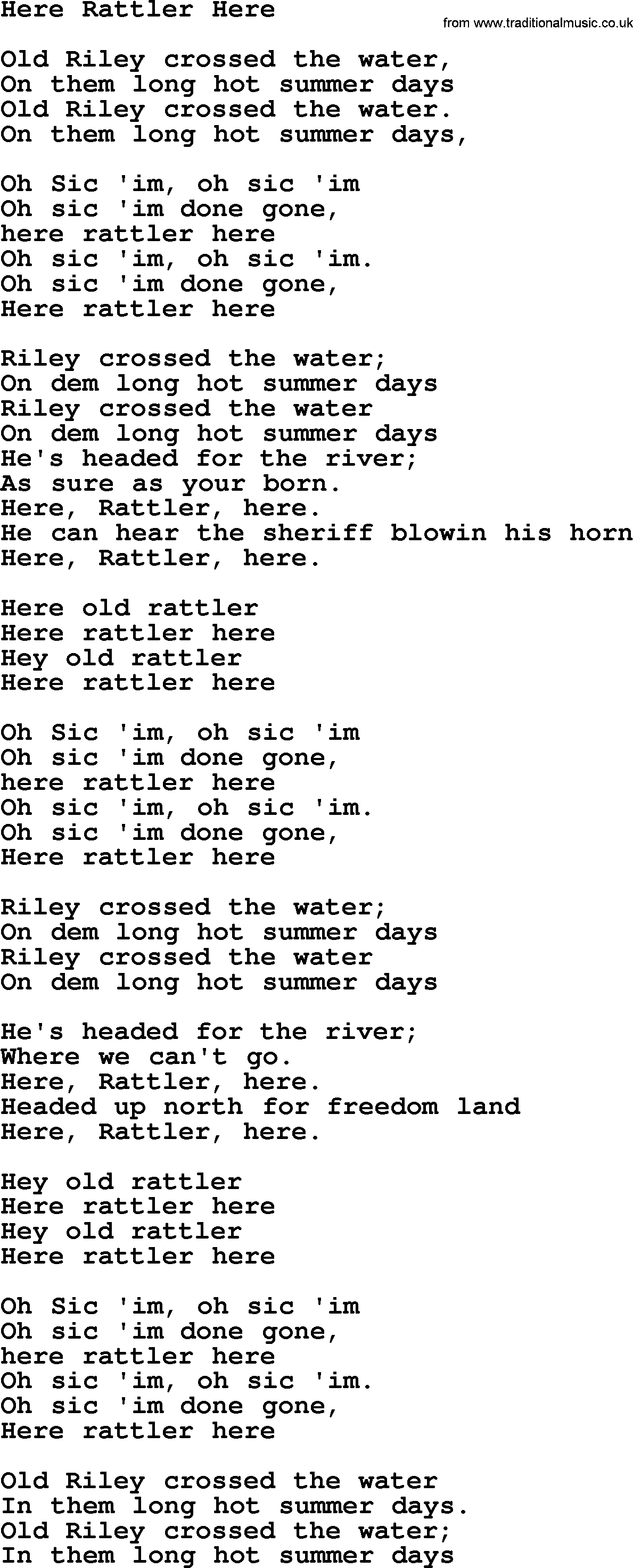 The Byrds song Here Rattler Here, lyrics