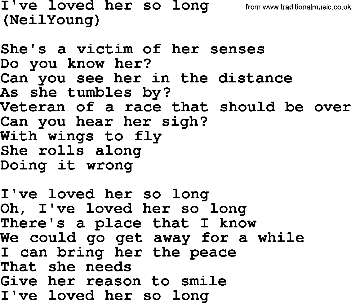 The Byrds song I've Loved Her So Long, lyrics