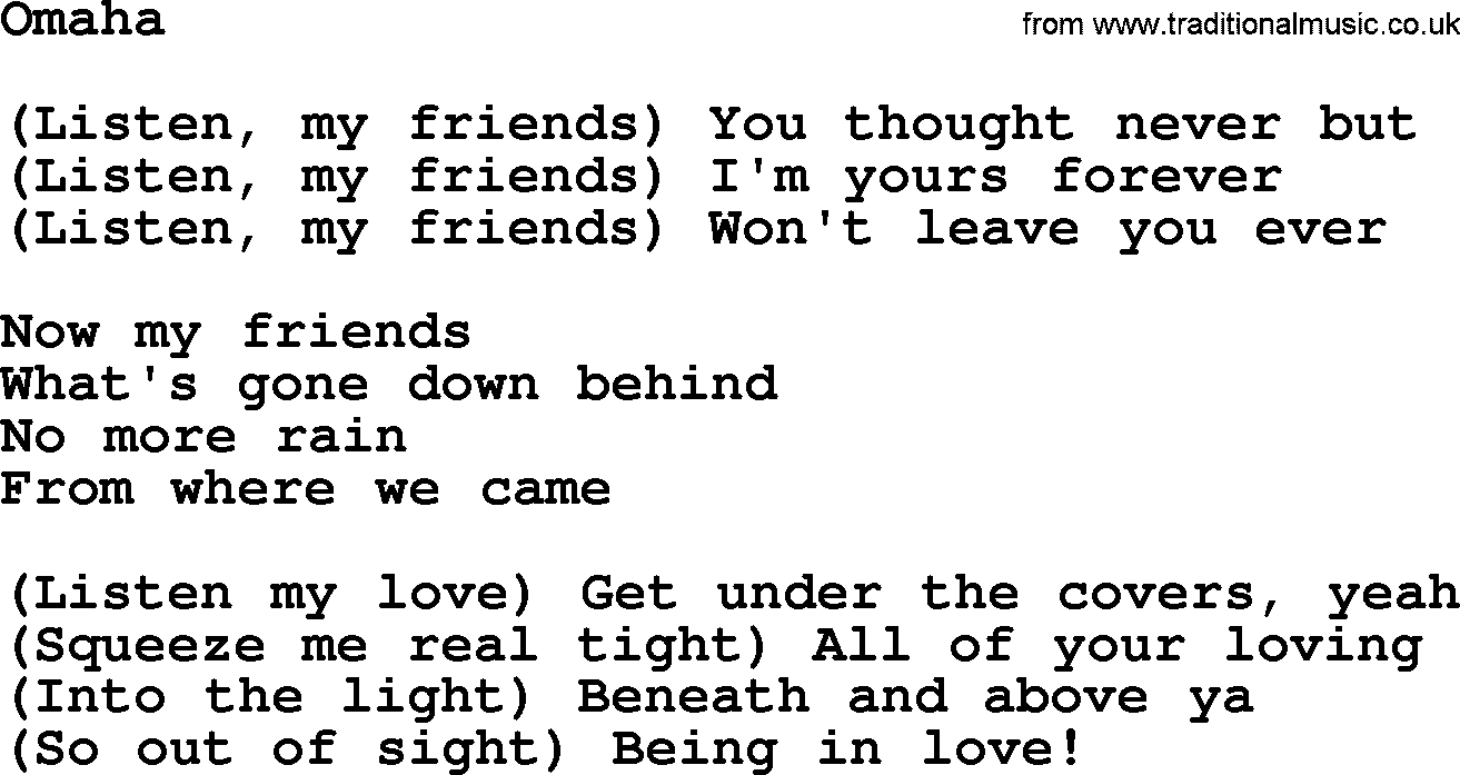 The Byrds song Omaha, lyrics