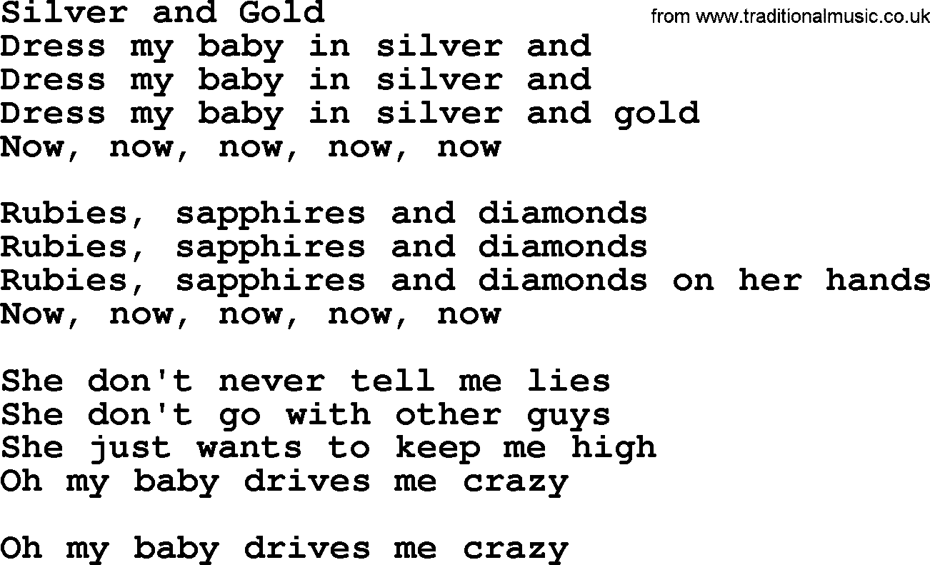 The Byrds song Silver And Gold, lyrics