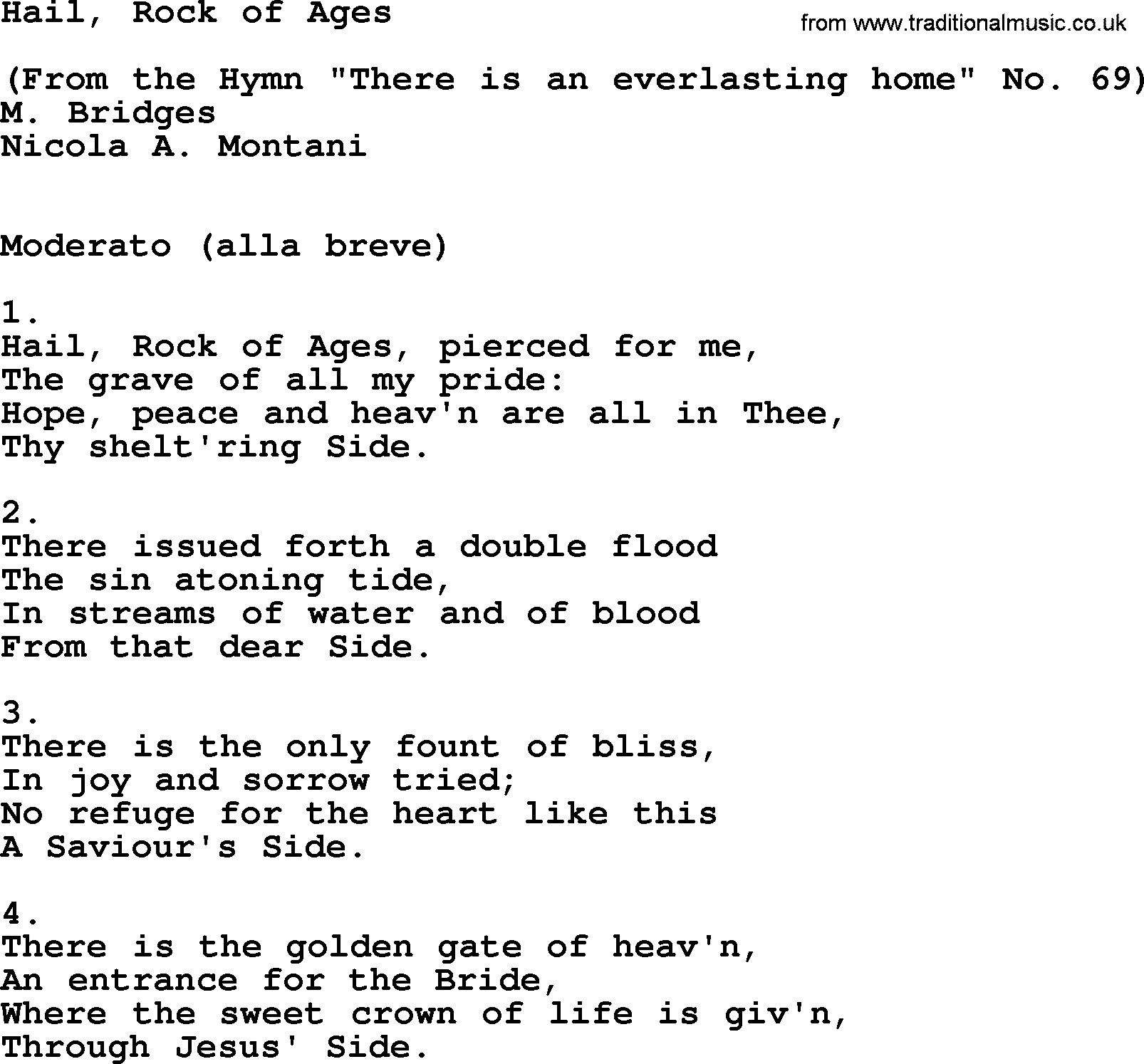 Catholic Hymn: Hail, Rock Of Ages lyrics with PDF