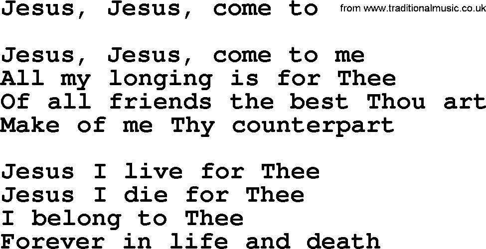 Catholic Hymn: Jesus, Jesus, Come To lyrics with PDF
