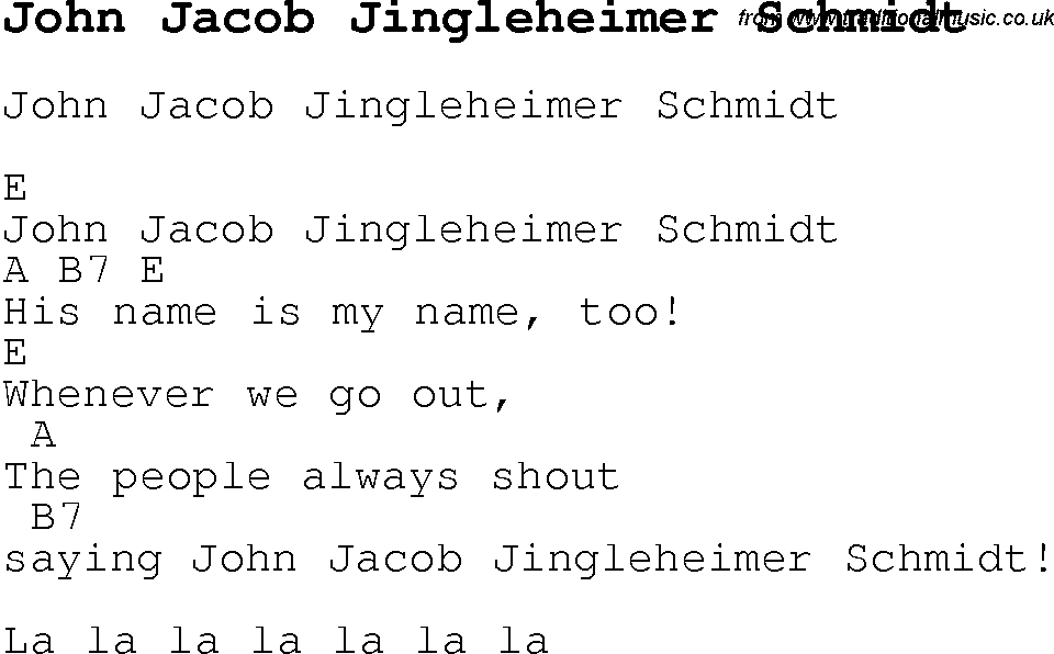  - john-jacob-jingleheimer-schmidt