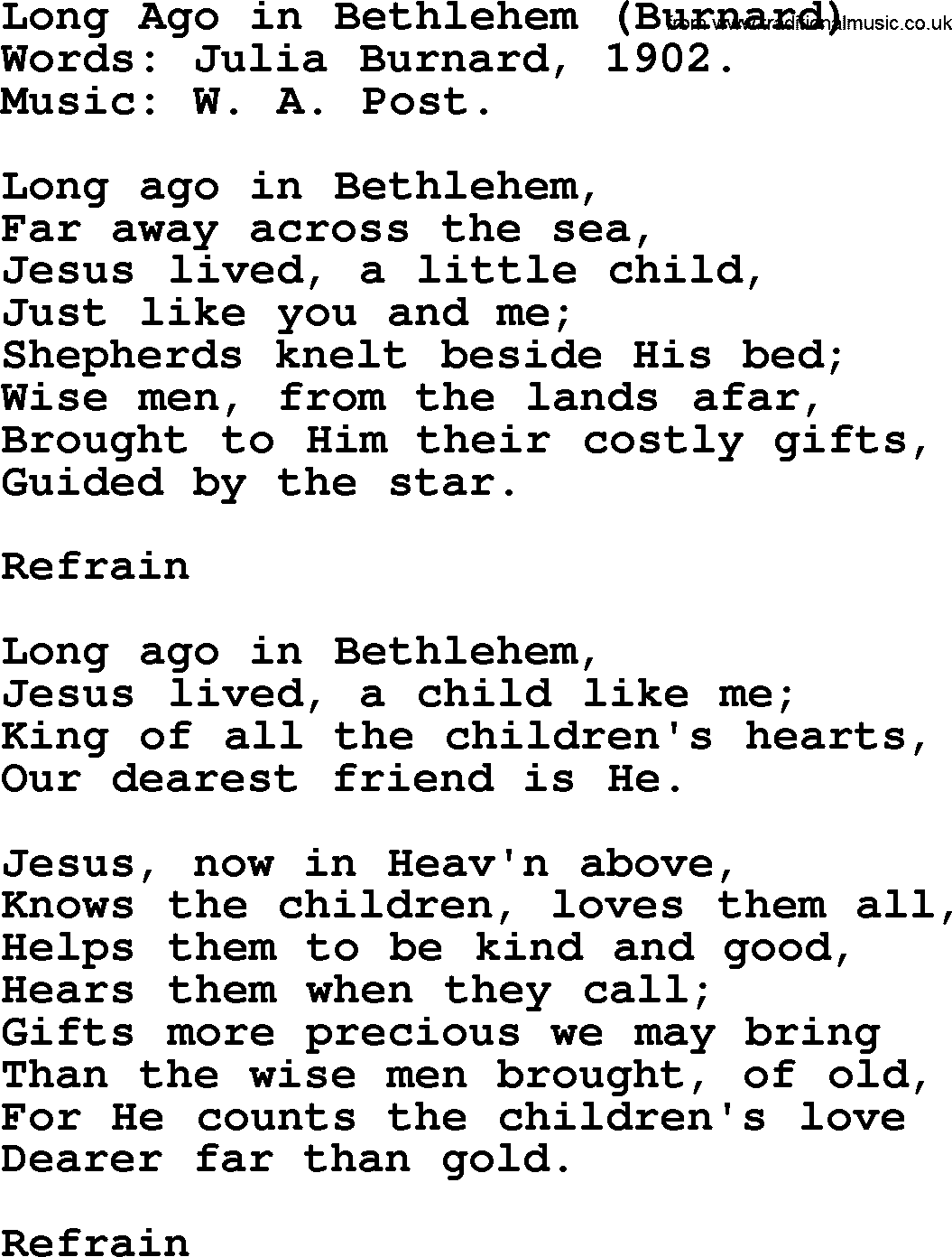 Long Time Ago In Bethlehem Song Lyrics لم يسبق له مثيل الصور