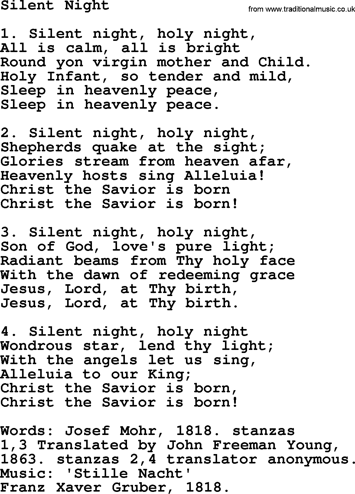Christmas Powerpoints, Song Silent Night Lyrics, PPT(for church