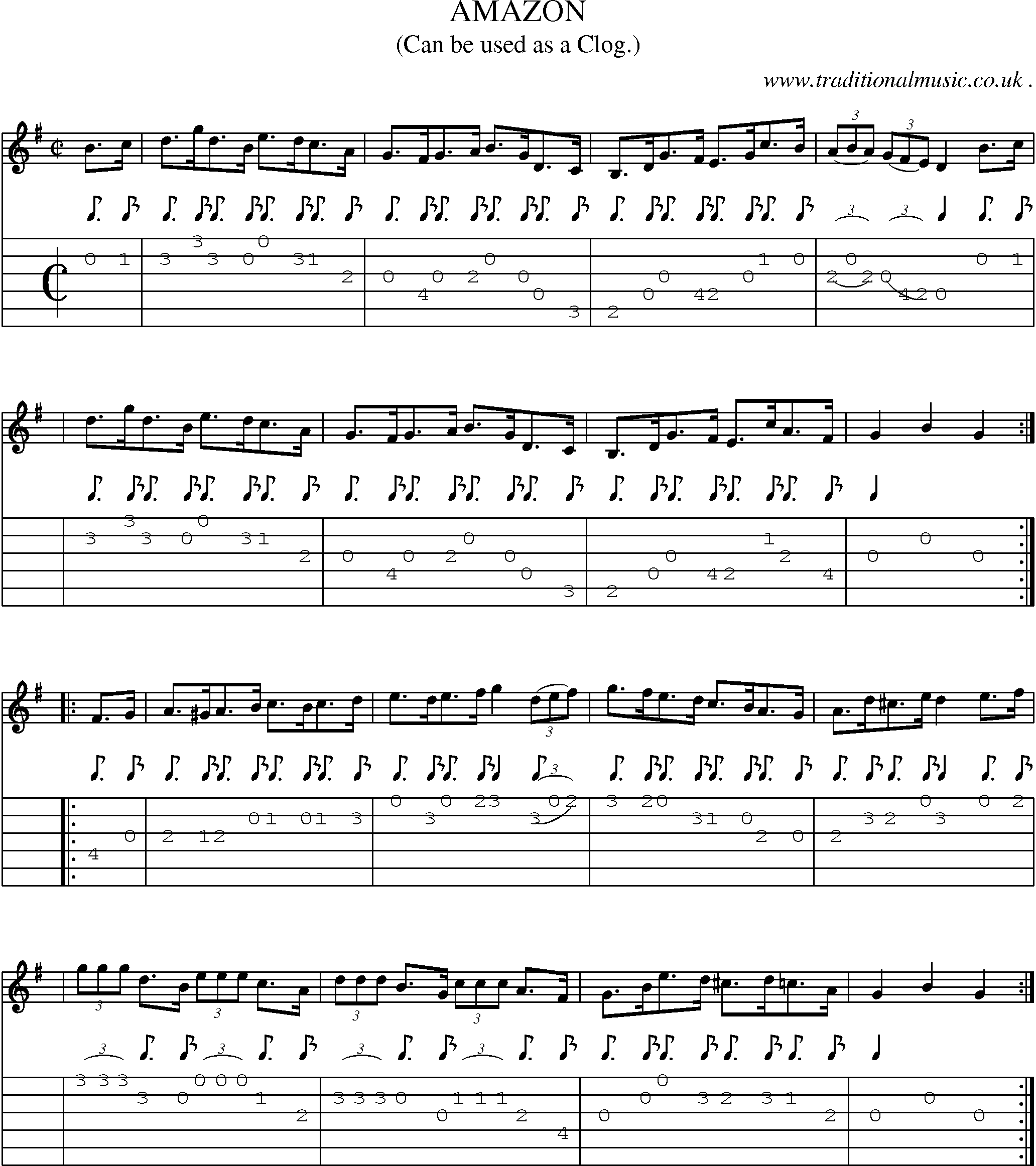 Sheet-Music and Guitar Tabs for Amazon