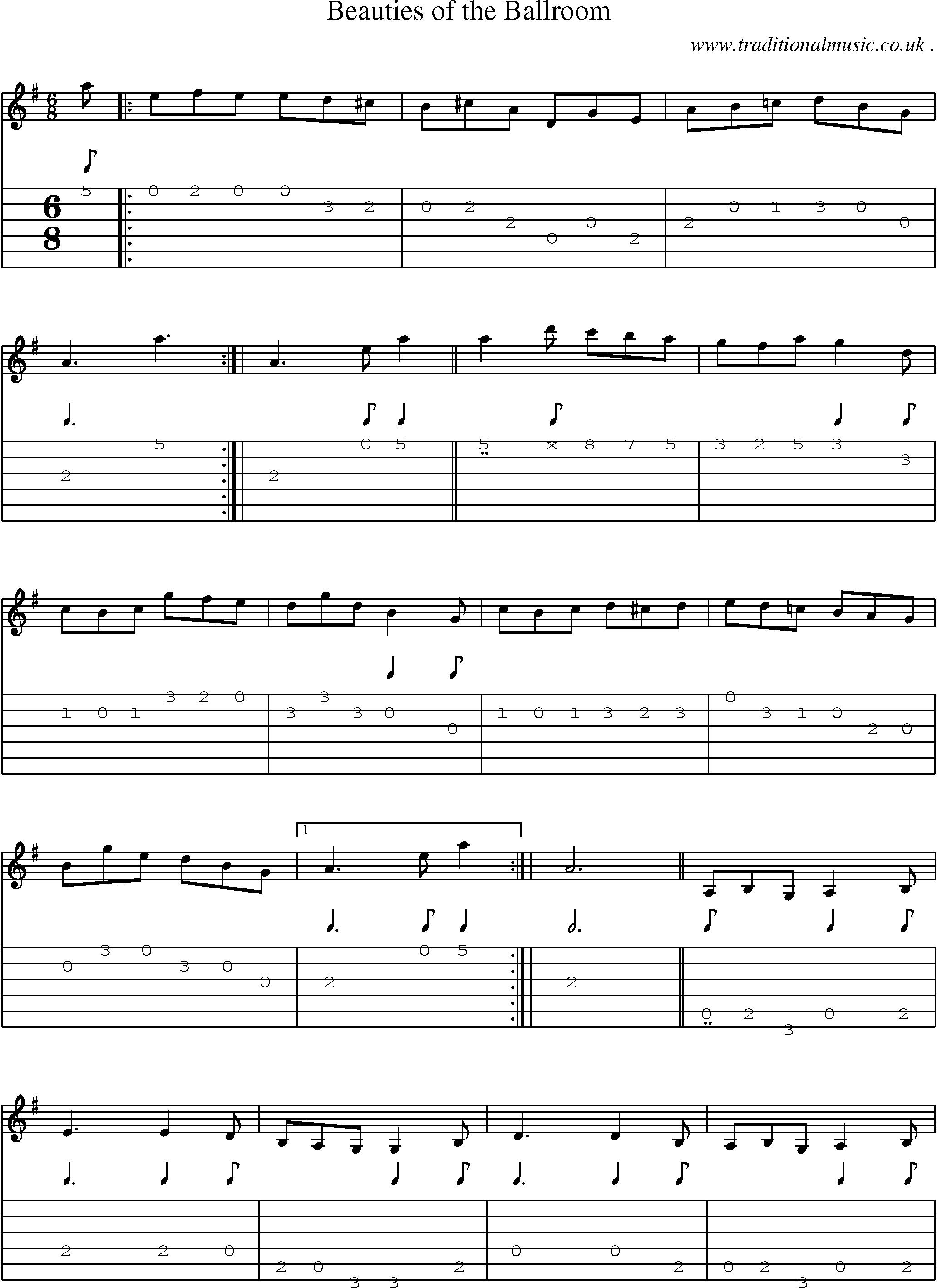 Sheet-Music and Guitar Tabs for Beauties Of The Ballroom