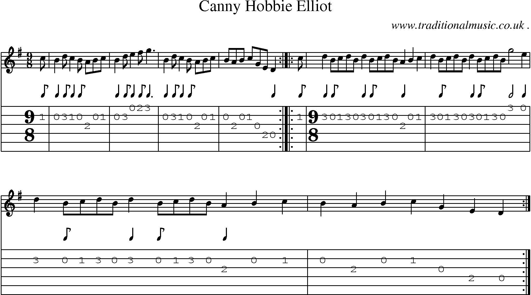 Sheet-Music and Guitar Tabs for Canny Hobbie Elliot