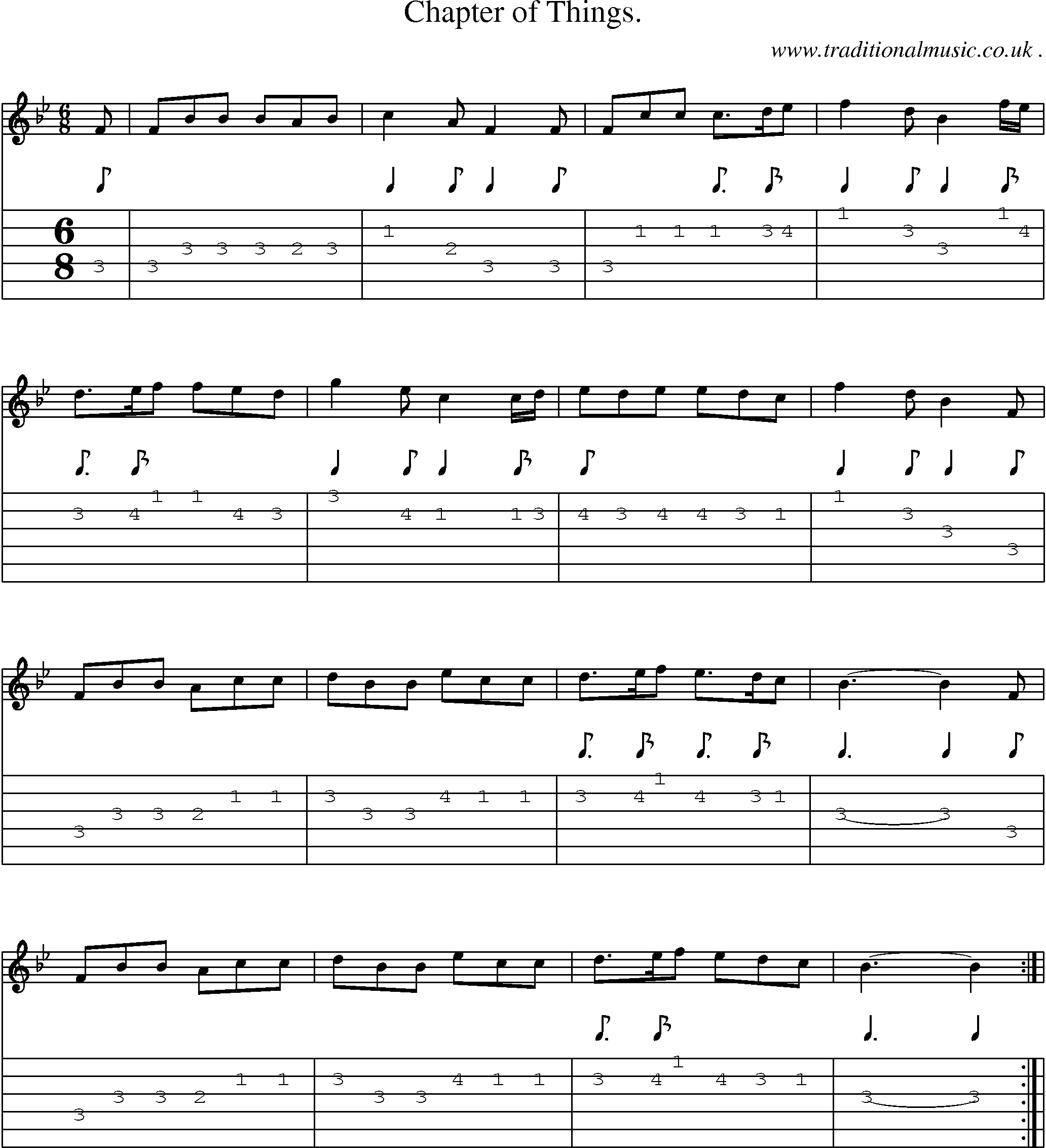Sheet-Music and Guitar Tabs for Chapter Of Things