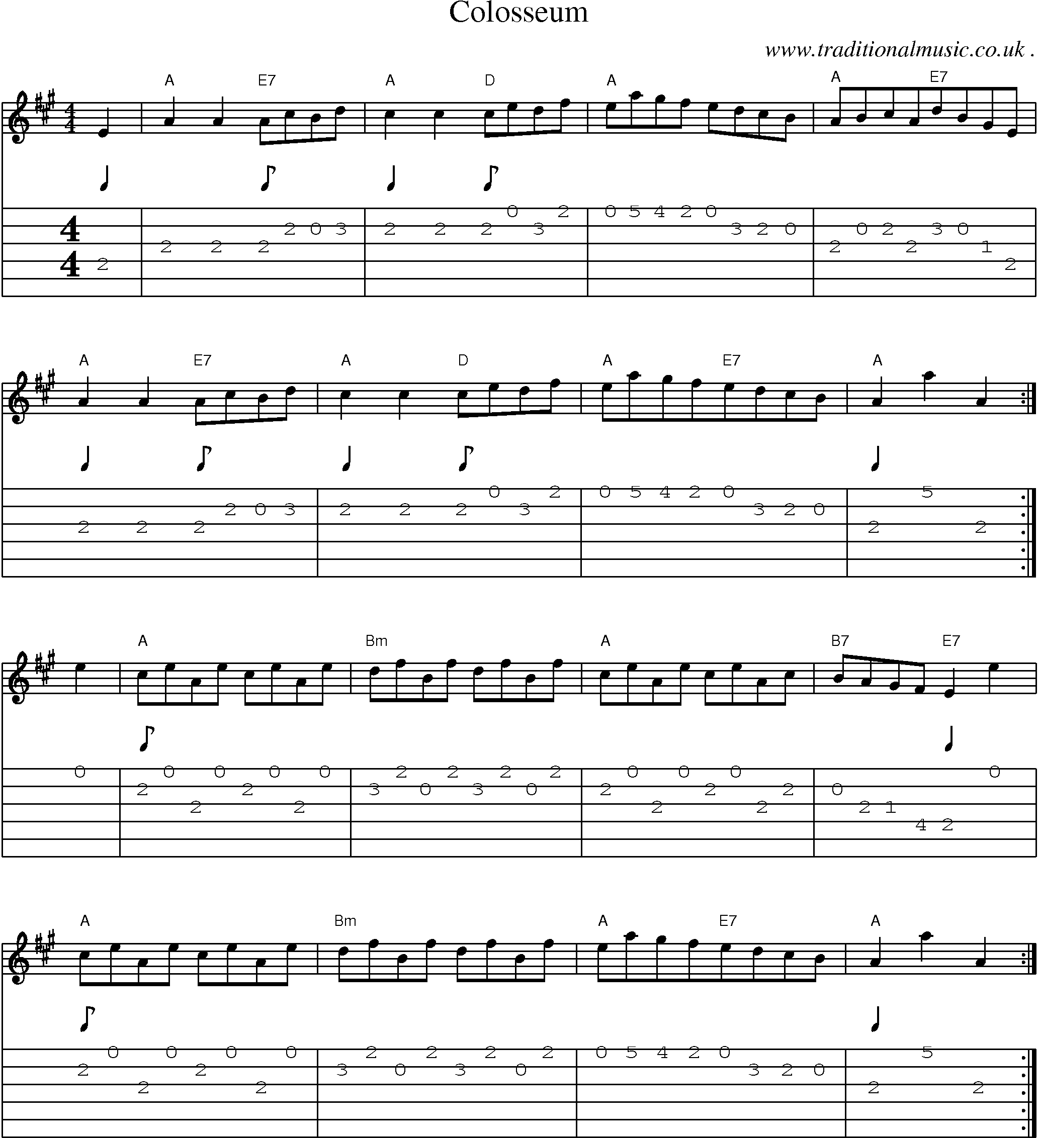 Sheet-Music and Guitar Tabs for Colosseum