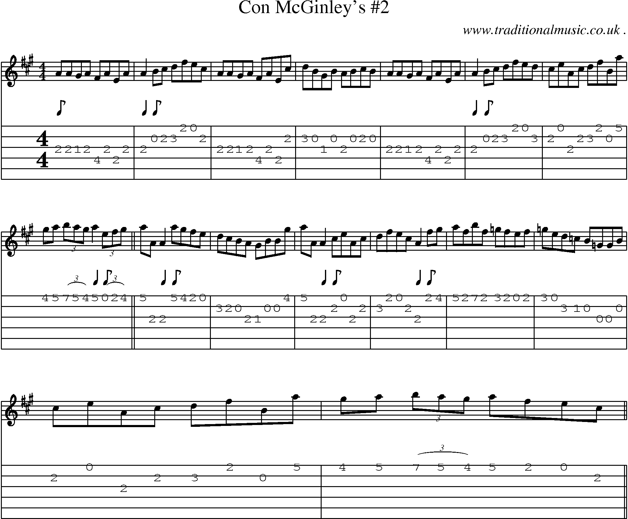 Sheet-Music and Guitar Tabs for Con Mcginleys 2