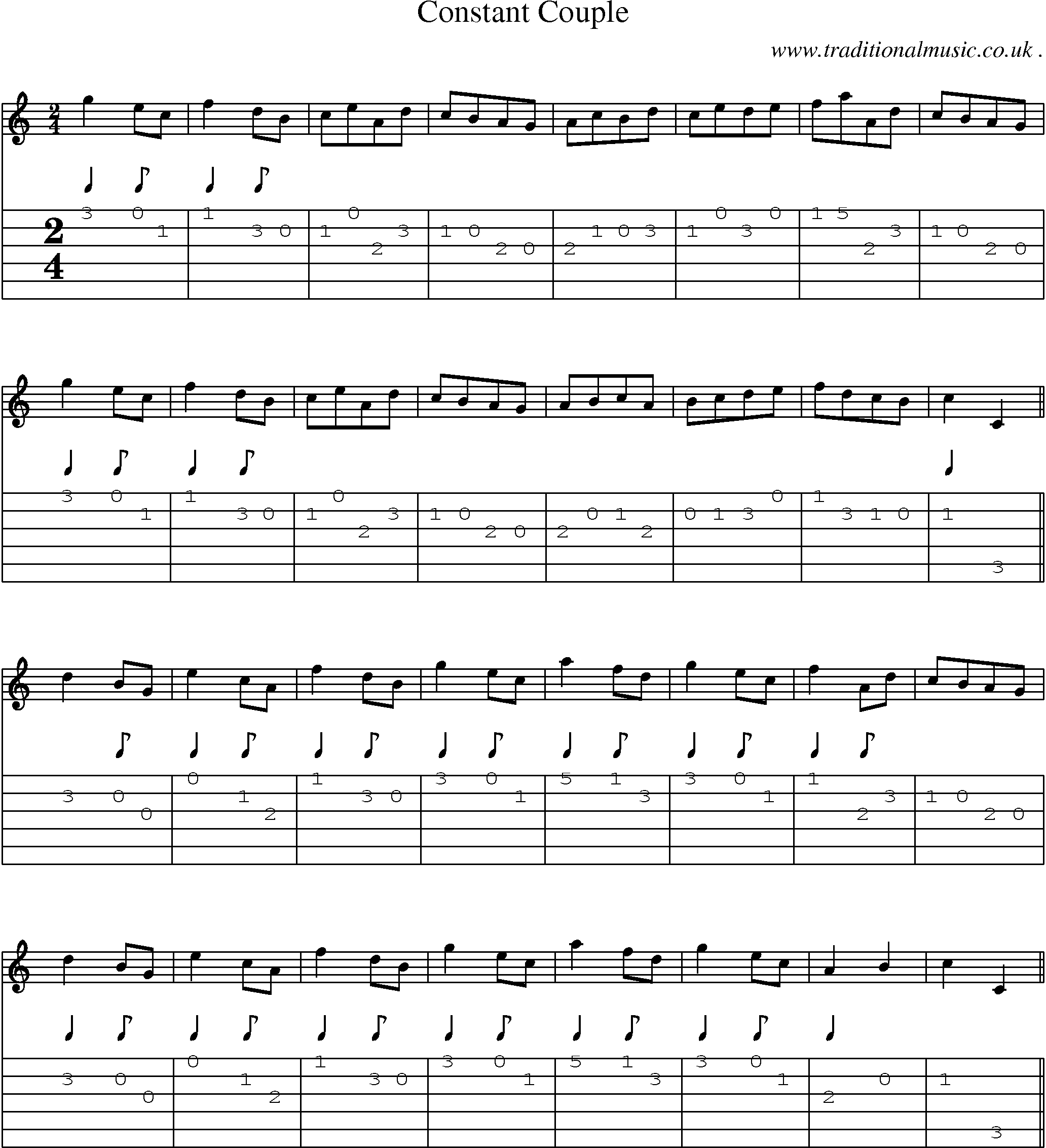 Sheet-Music and Guitar Tabs for Constant Couple