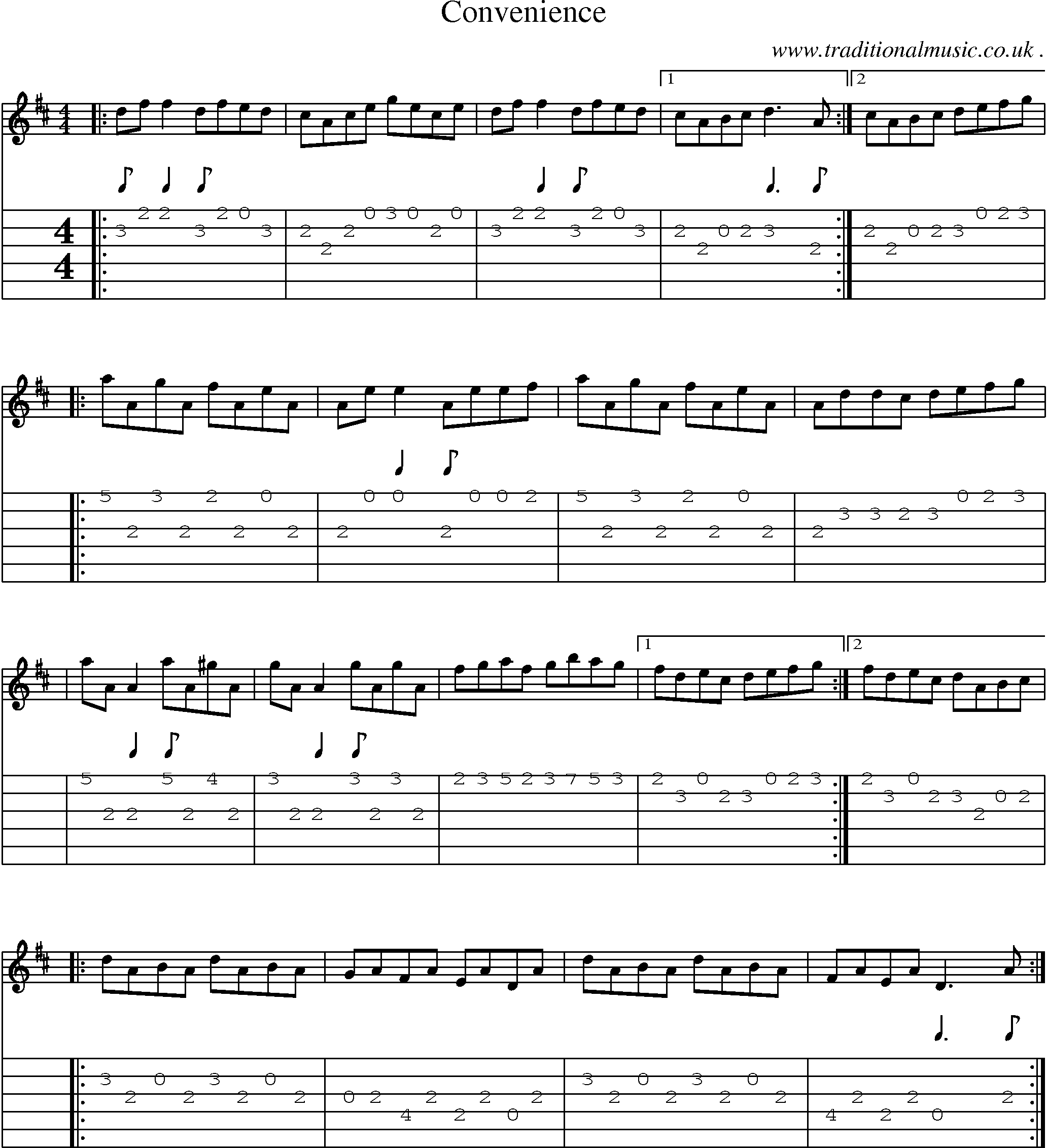 Sheet-Music and Guitar Tabs for Convenience