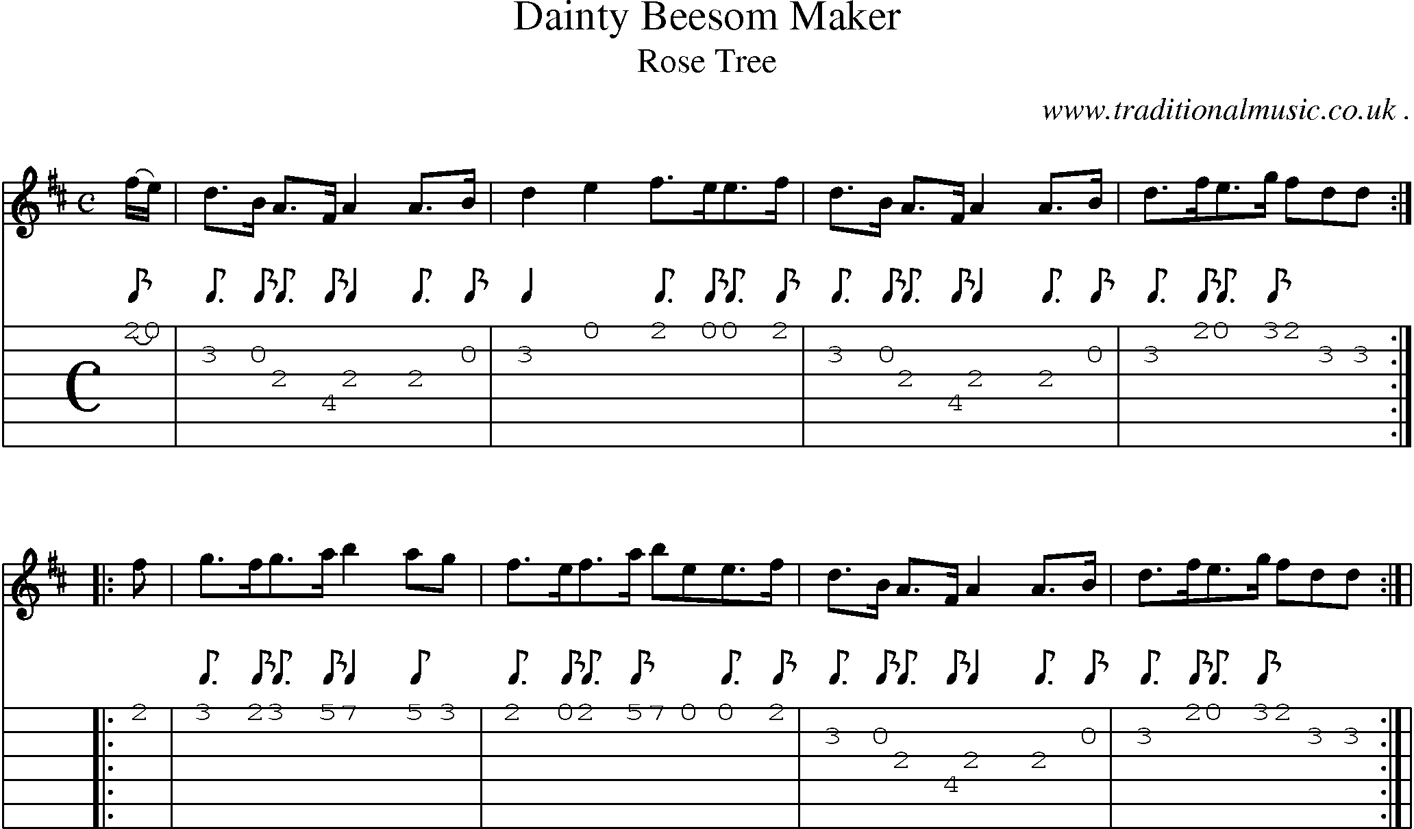 Sheet-Music and Guitar Tabs for Dainty Beesom Maker