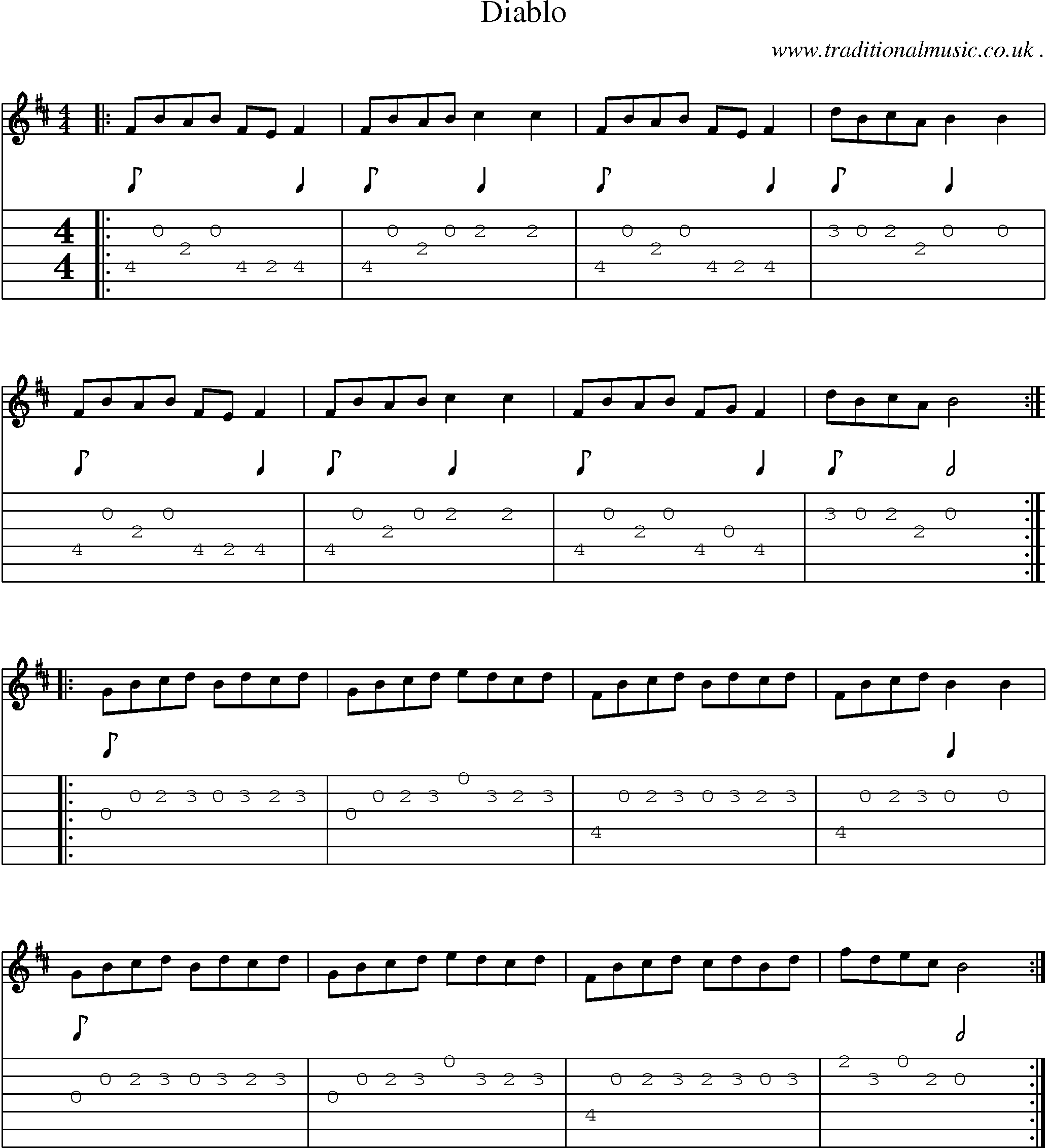 Sheet-Music and Guitar Tabs for Diablo