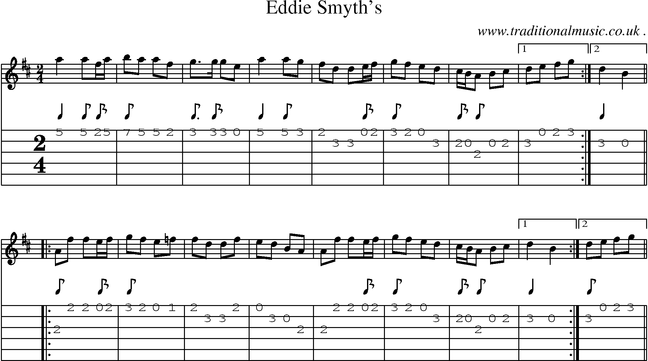 Sheet-Music and Guitar Tabs for Eddie Smyths