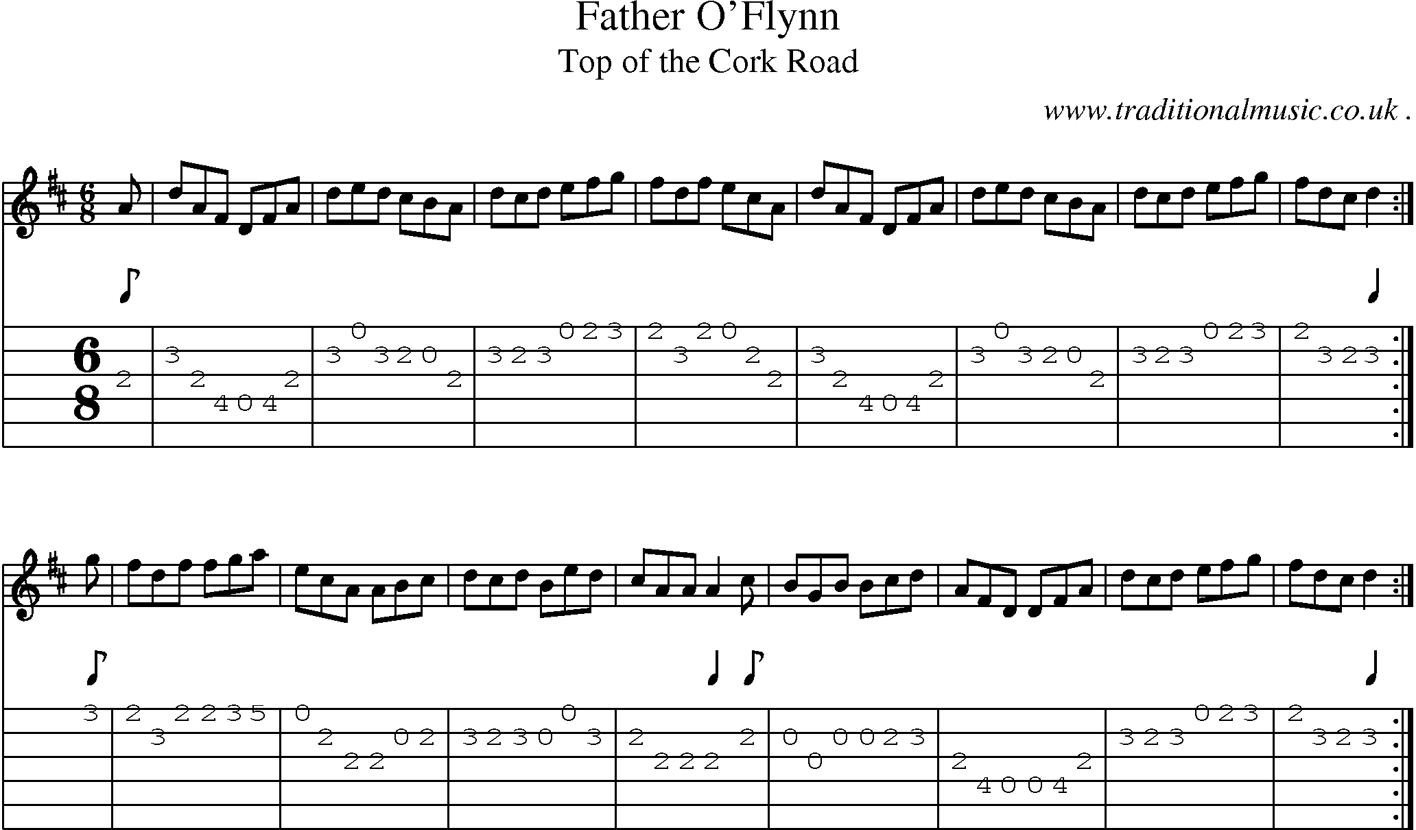 Sheet-Music and Guitar Tabs for Father Oflynn