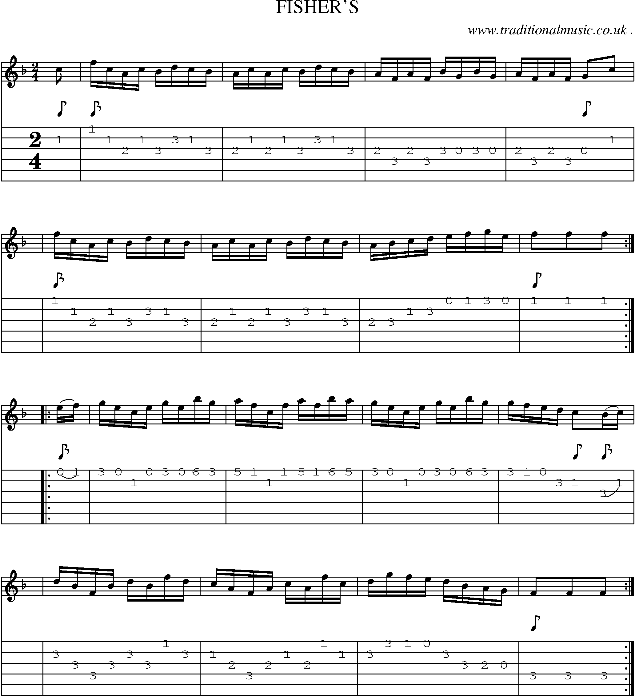 Sheet-Music and Guitar Tabs for Fishers