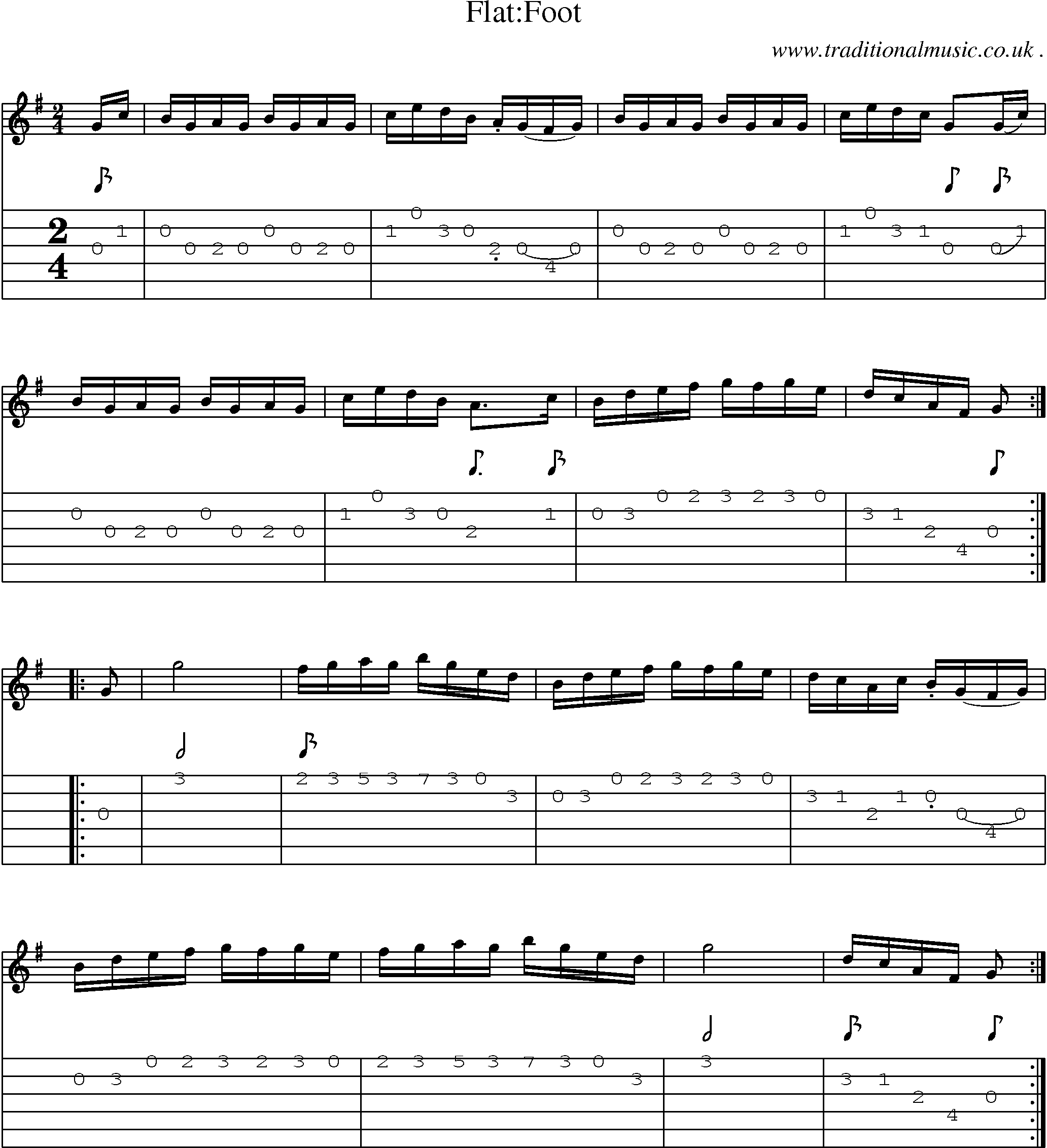 Sheet-Music and Guitar Tabs for Flatfoot