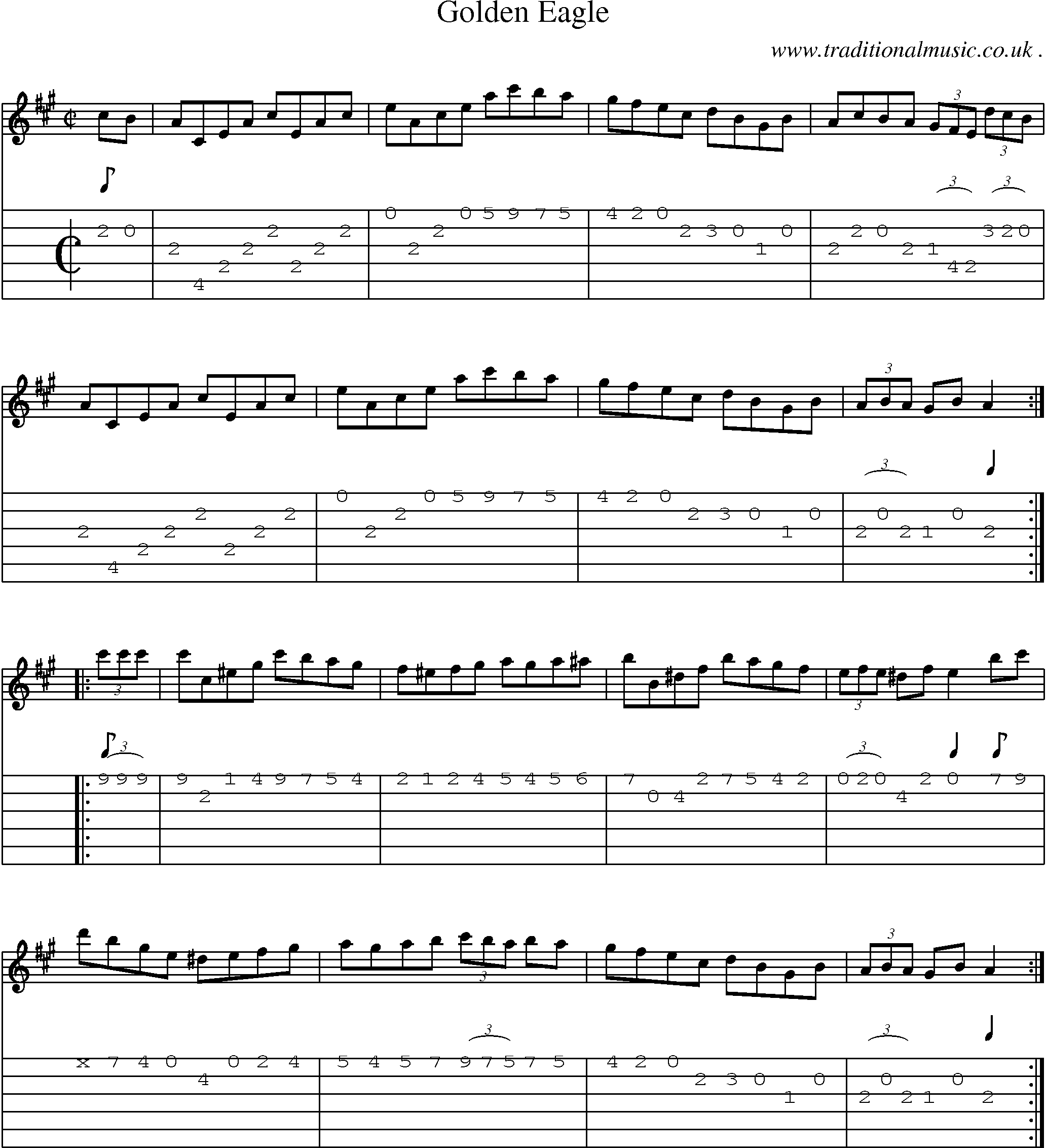 Sheet-Music and Guitar Tabs for Golden Eagle