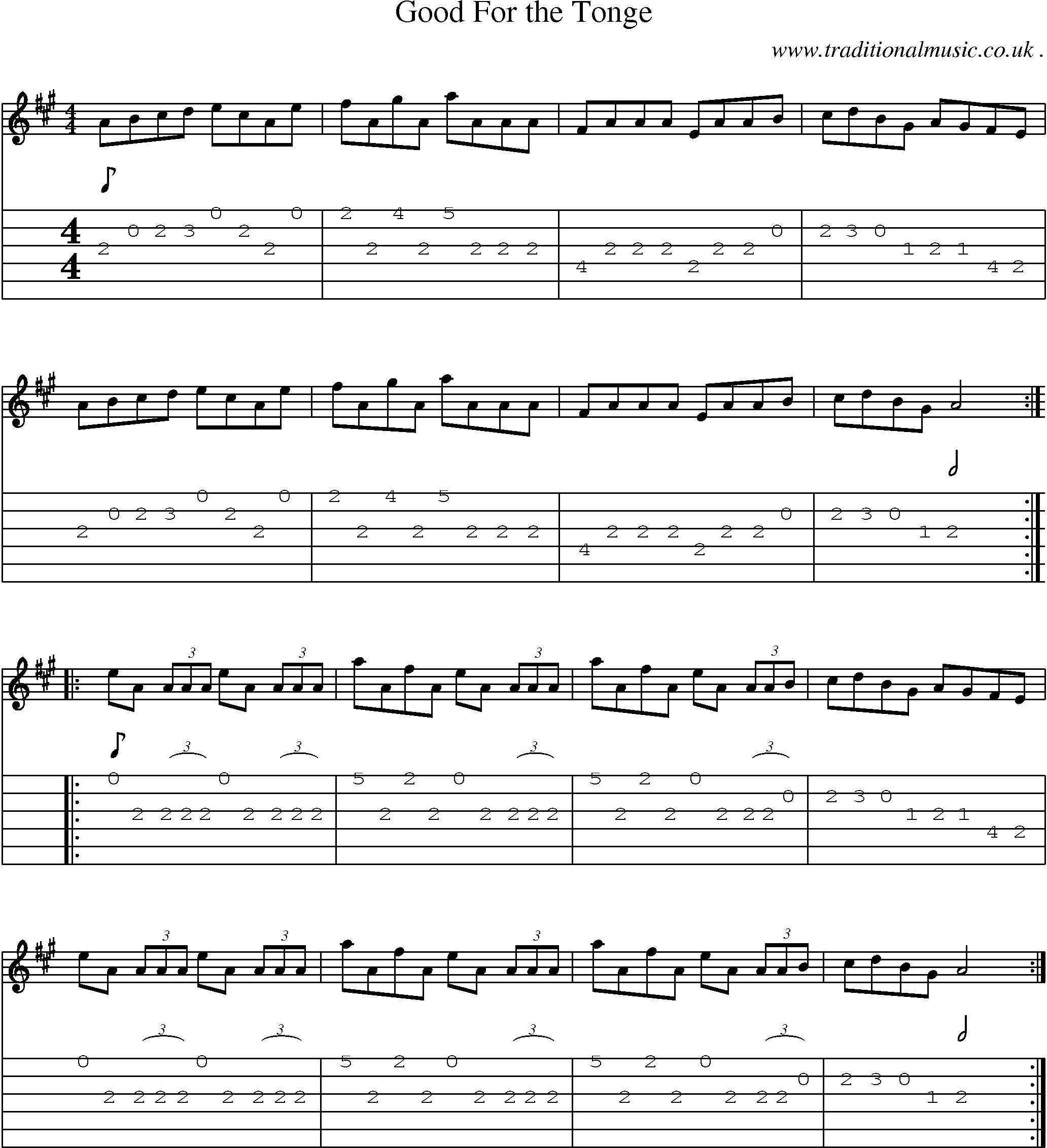 Sheet-Music and Guitar Tabs for Good For The Tonge