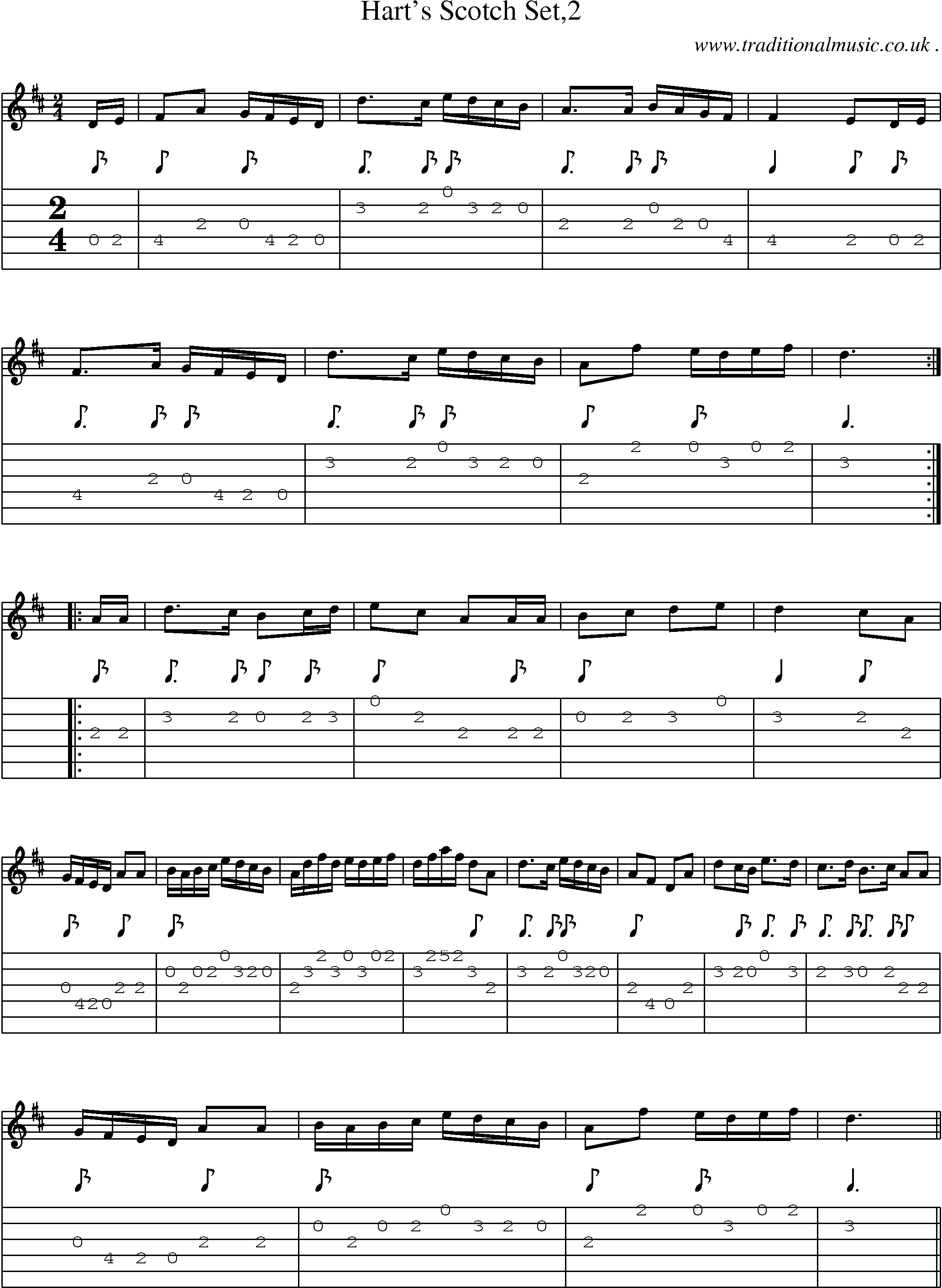 Sheet-Music and Guitar Tabs for Harts Scotch Set2