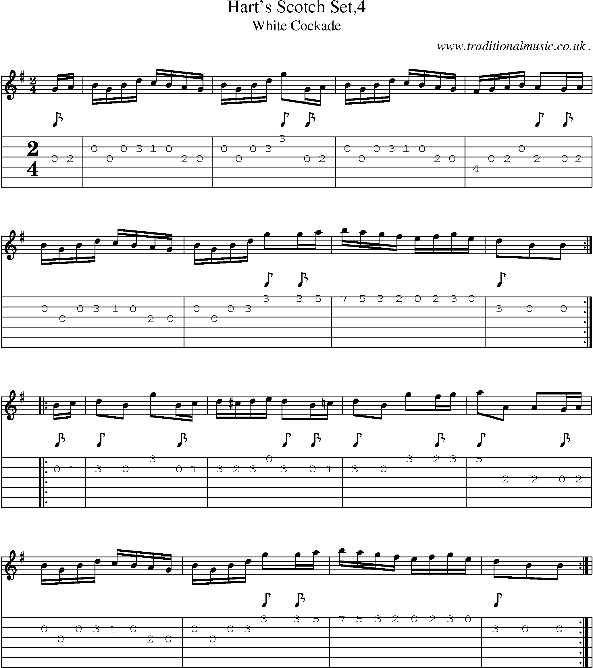 Sheet-Music and Guitar Tabs for Harts Scotch Set4