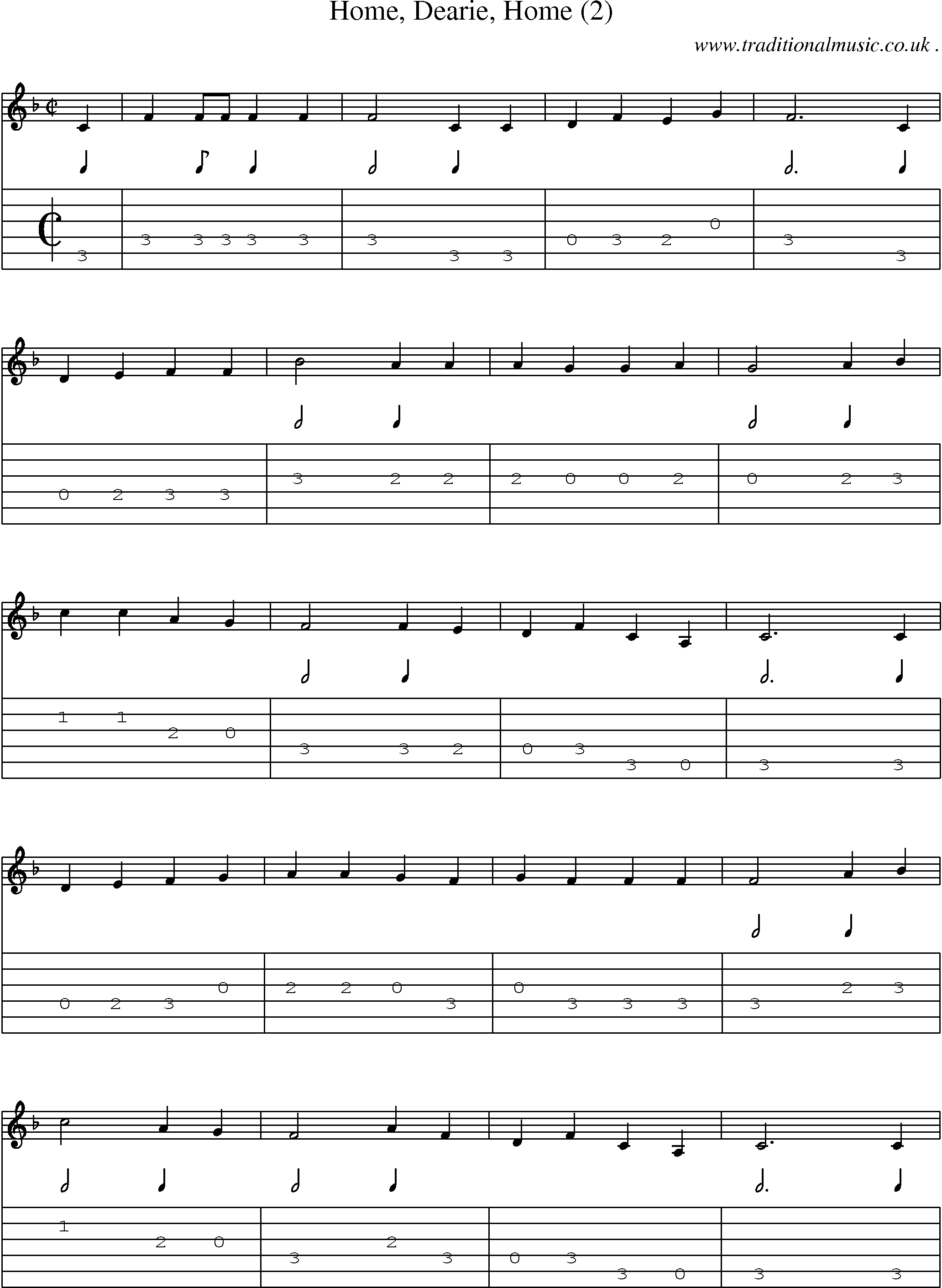 Sheet-Music and Guitar Tabs for Home Dearie Home (2)