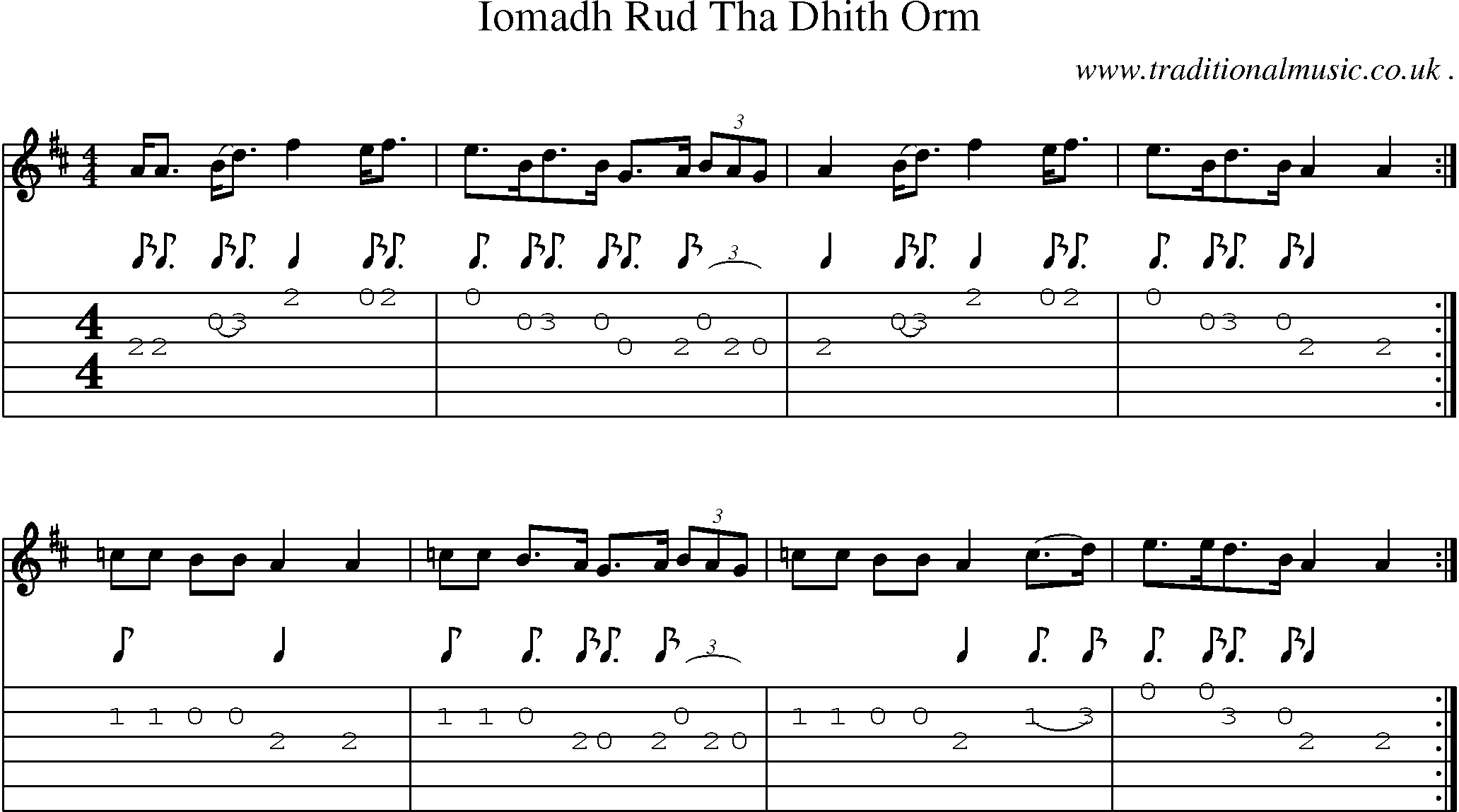 Sheet-Music and Guitar Tabs for Iomadh Rud Tha Dhith Orm