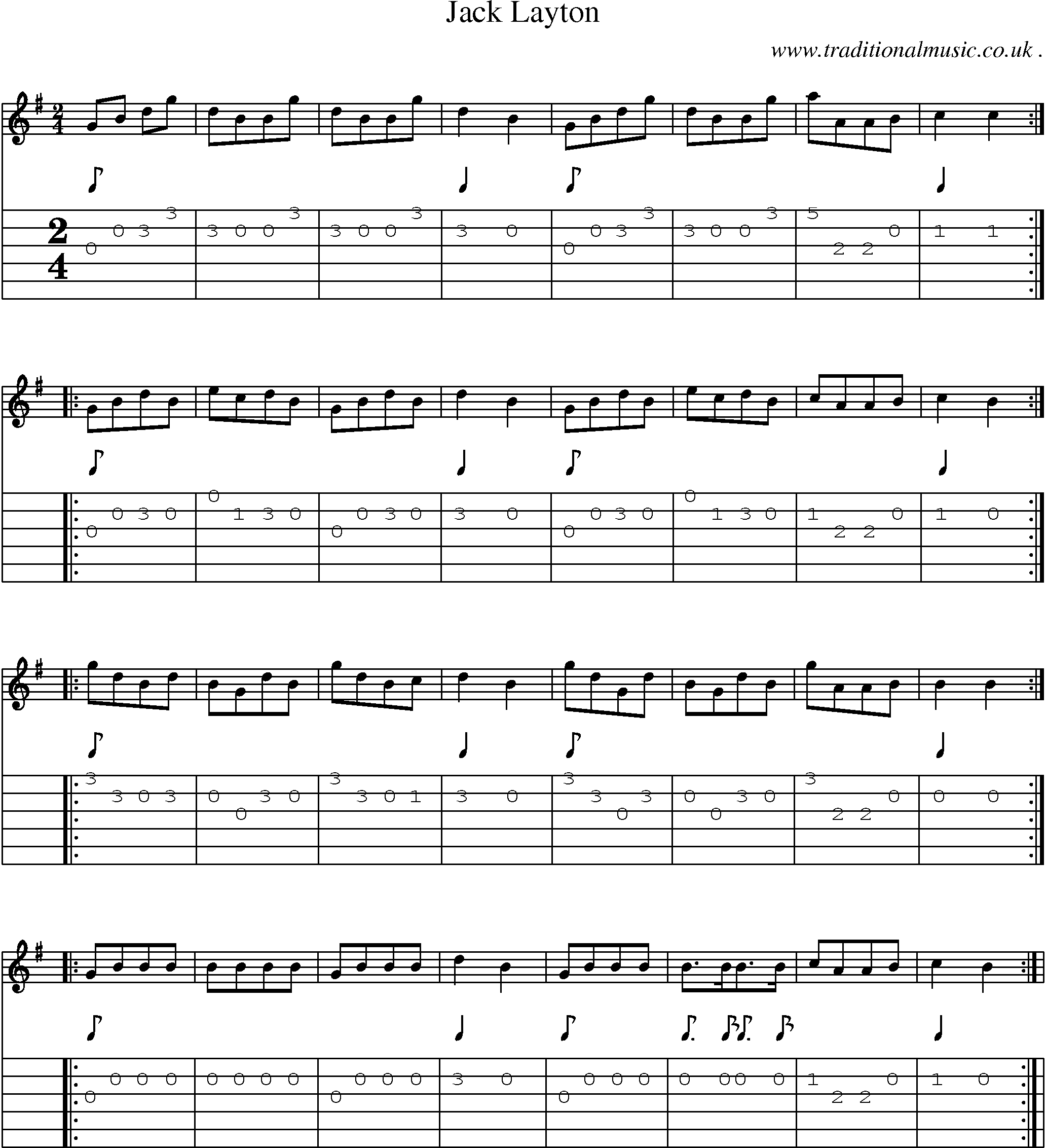 Sheet-Music and Guitar Tabs for Jack Layton