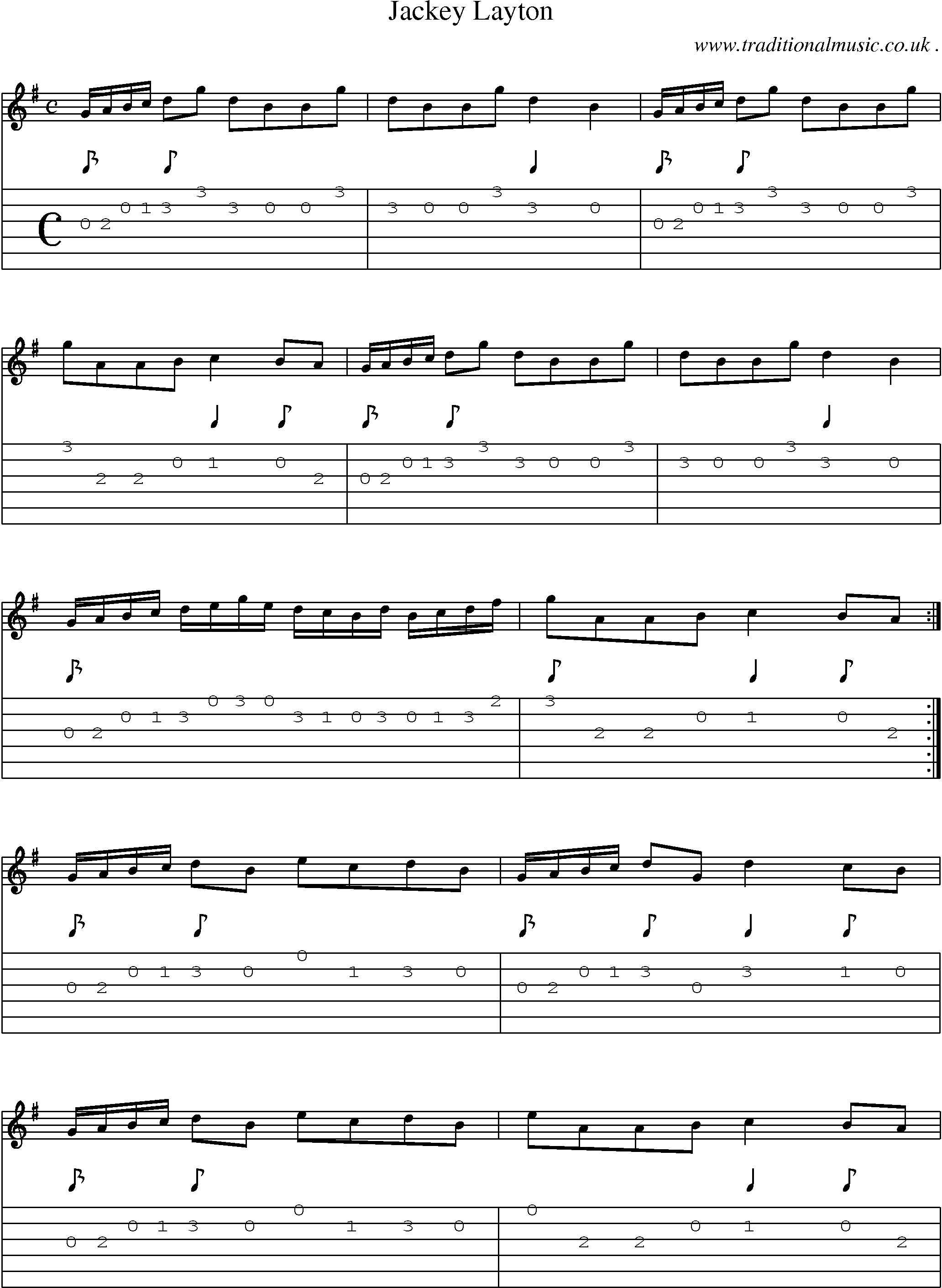 Sheet-Music and Guitar Tabs for Jackey Layton