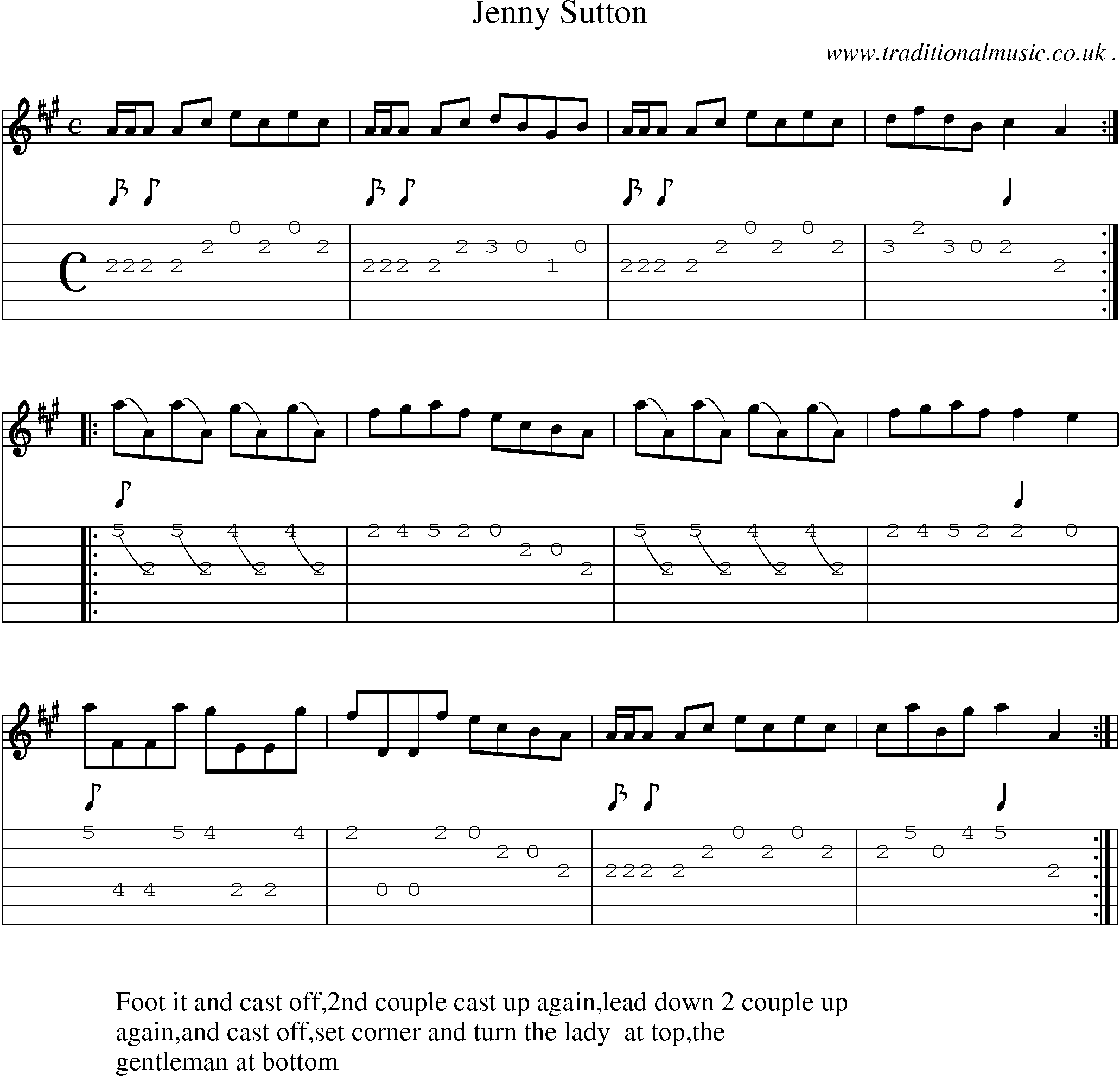 Sheet-Music and Guitar Tabs for Jenny Sutton