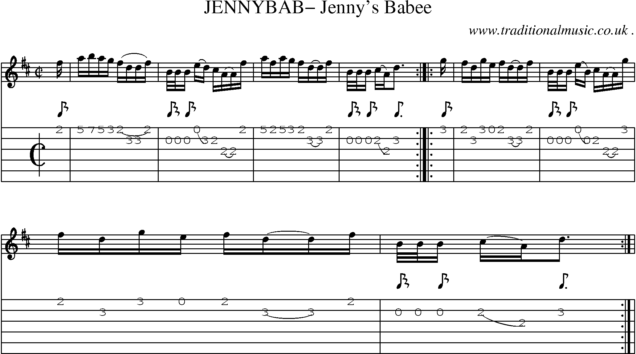 Sheet-Music and Guitar Tabs for Jennybab Jennys Babee