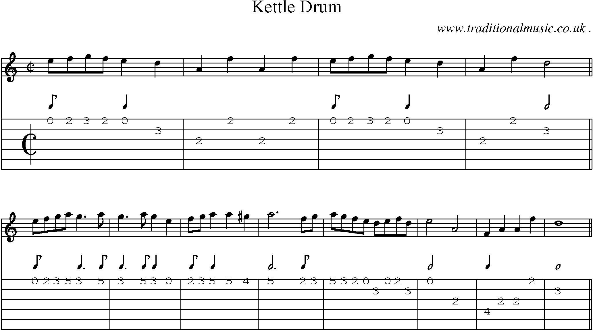 Sheet-Music and Guitar Tabs for Kettle Drum