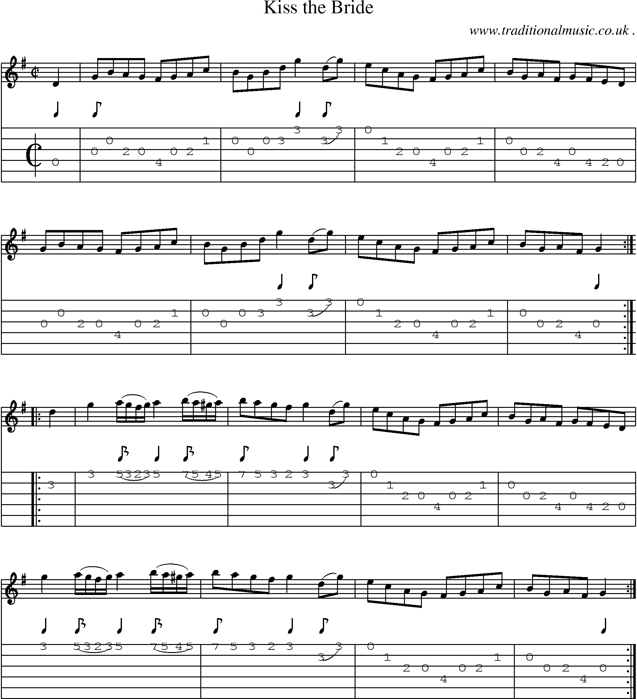 Sheet-Music and Guitar Tabs for Kiss The Bride