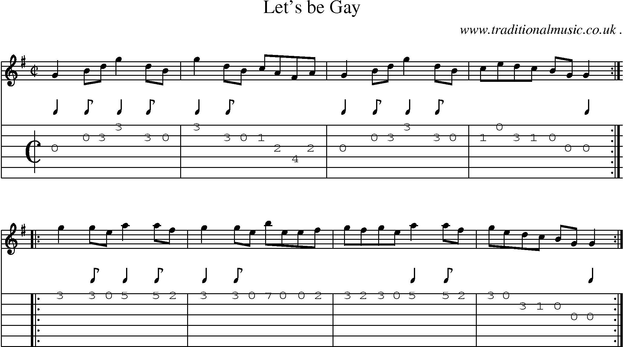 Sheet-Music and Guitar Tabs for Lets Be Gay