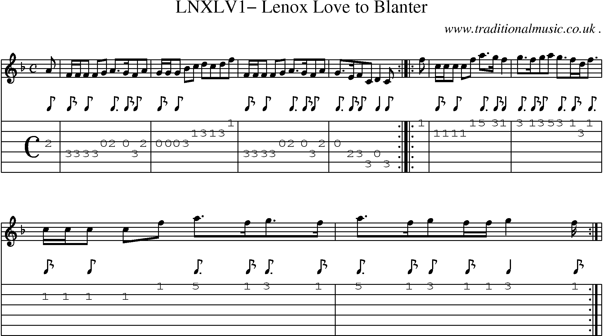 Sheet-Music and Guitar Tabs for Lnxlv1 Lenox Love To Blanter