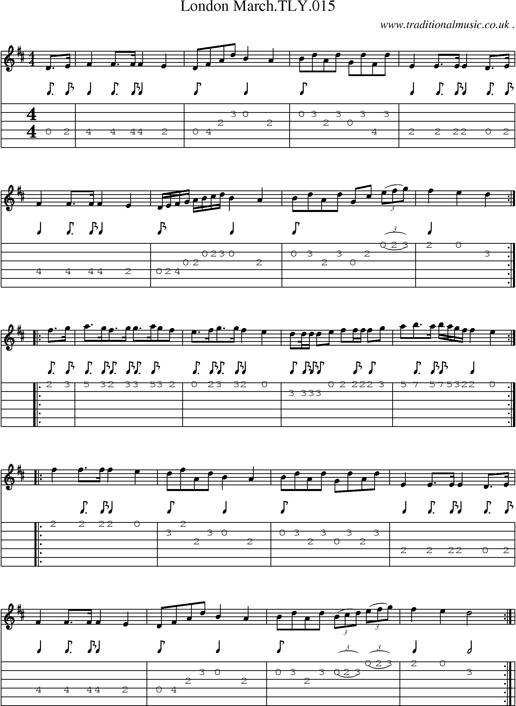 Sheet-Music and Guitar Tabs for London Marchtly015