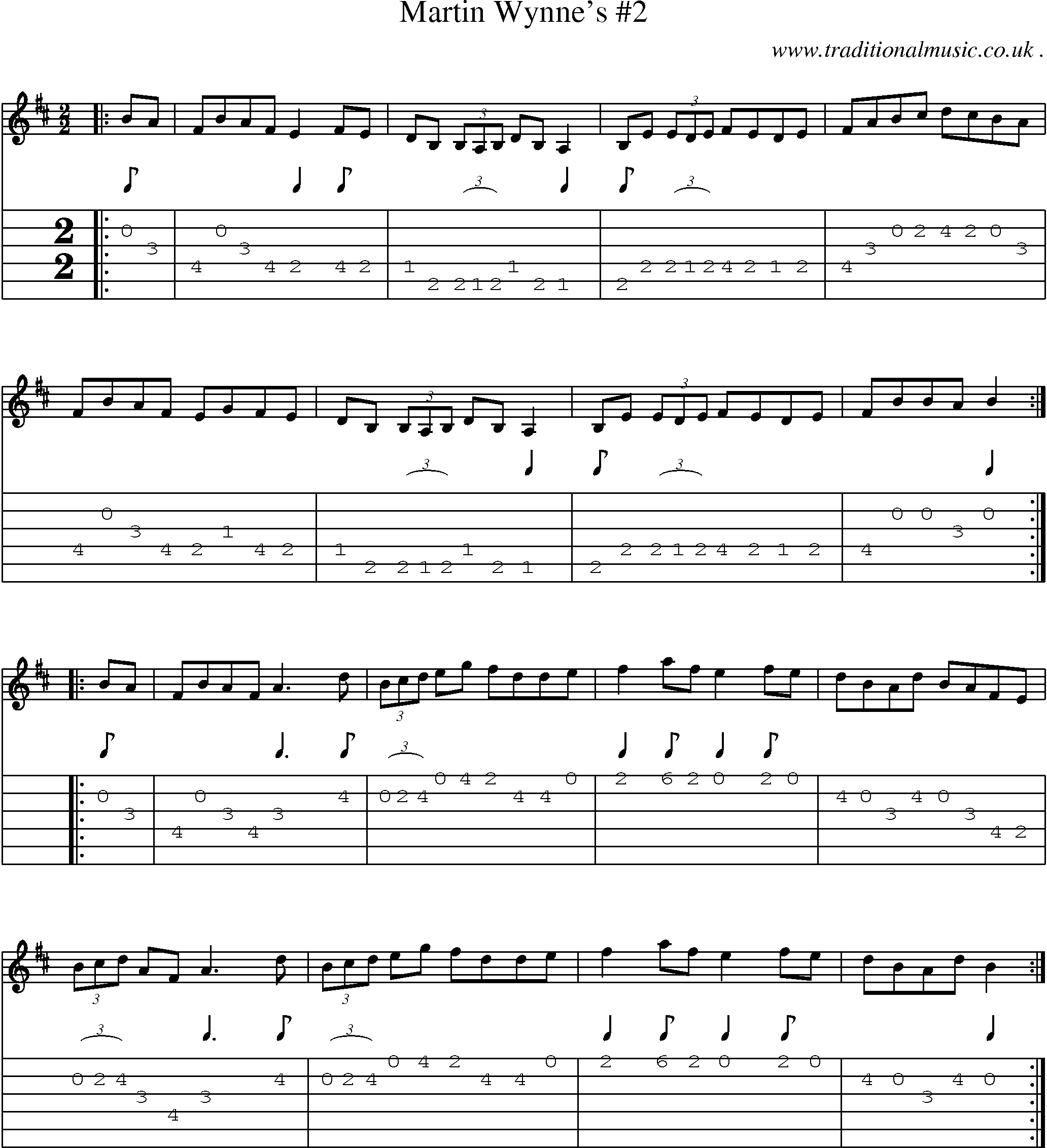 Sheet-Music and Guitar Tabs for Martin Wynnes 2