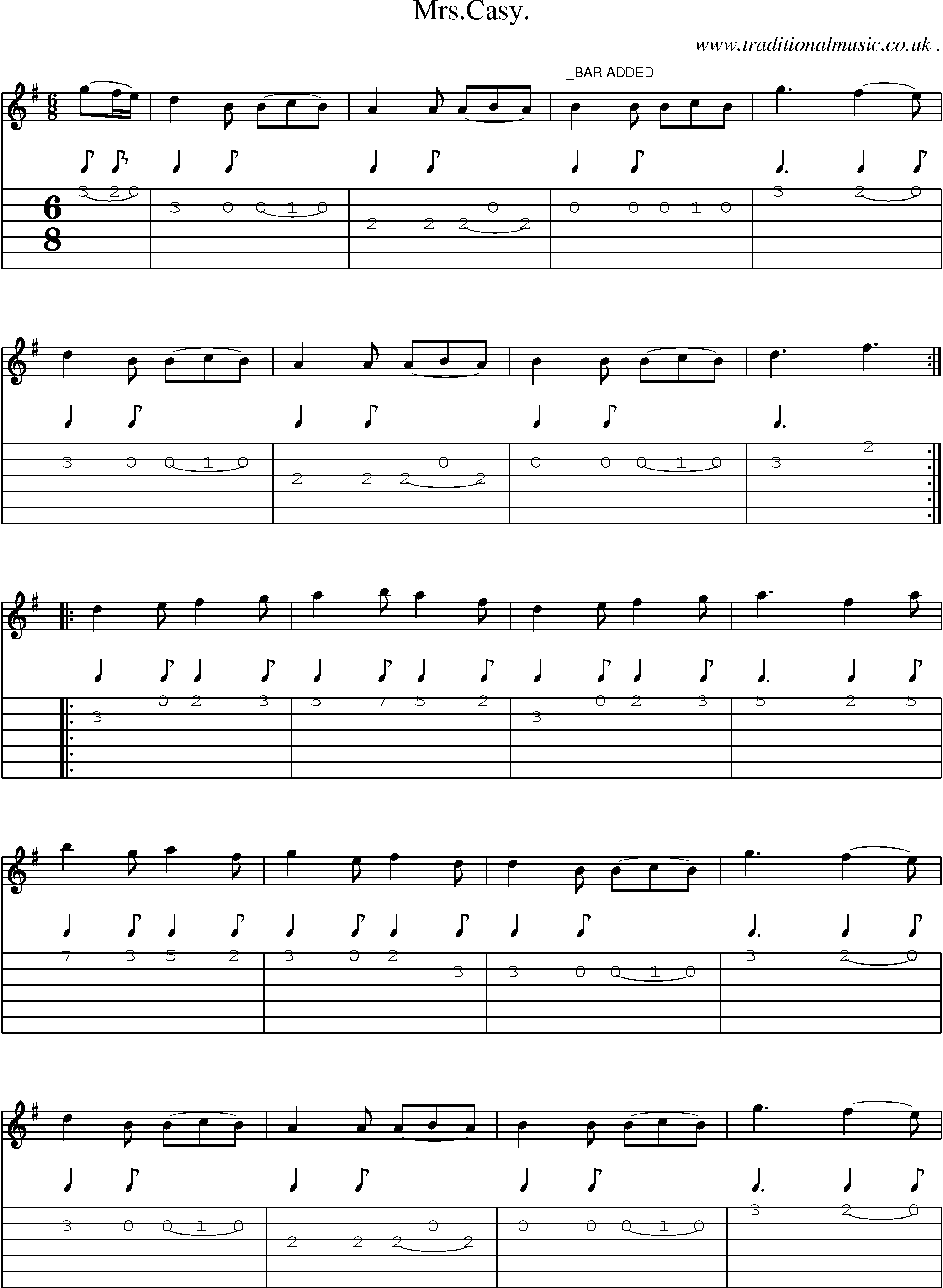 Sheet-Music and Guitar Tabs for Mrscasy