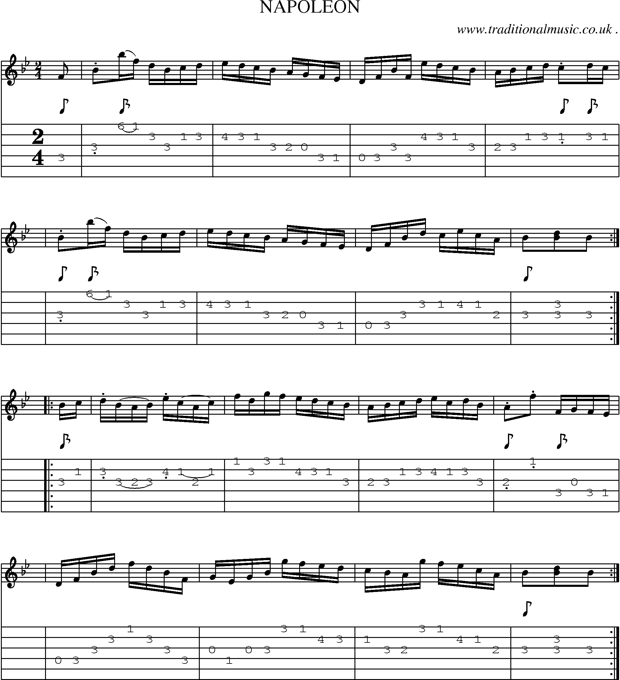 Sheet-Music and Guitar Tabs for Napoleon