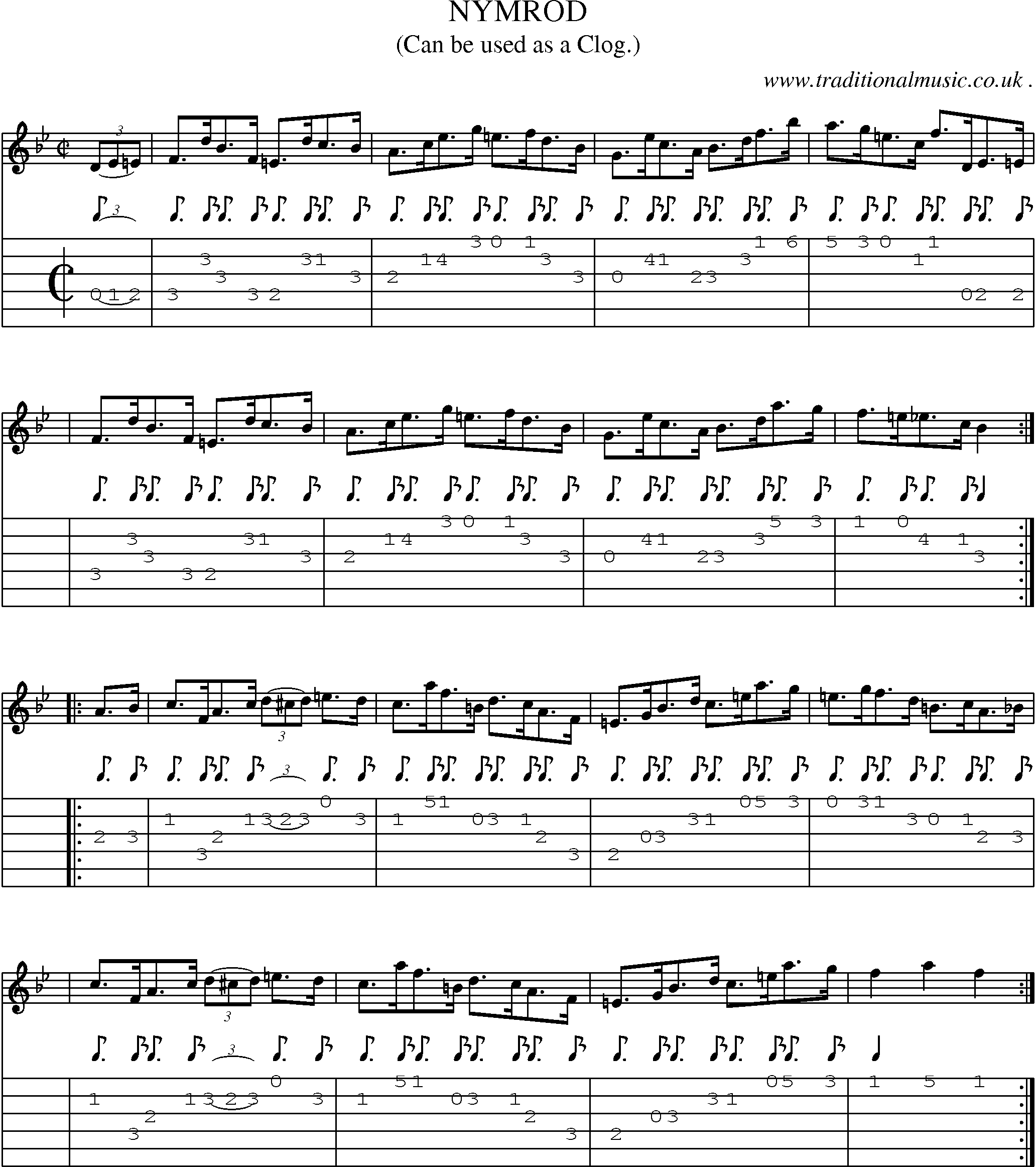 Sheet-Music and Guitar Tabs for Nymrod