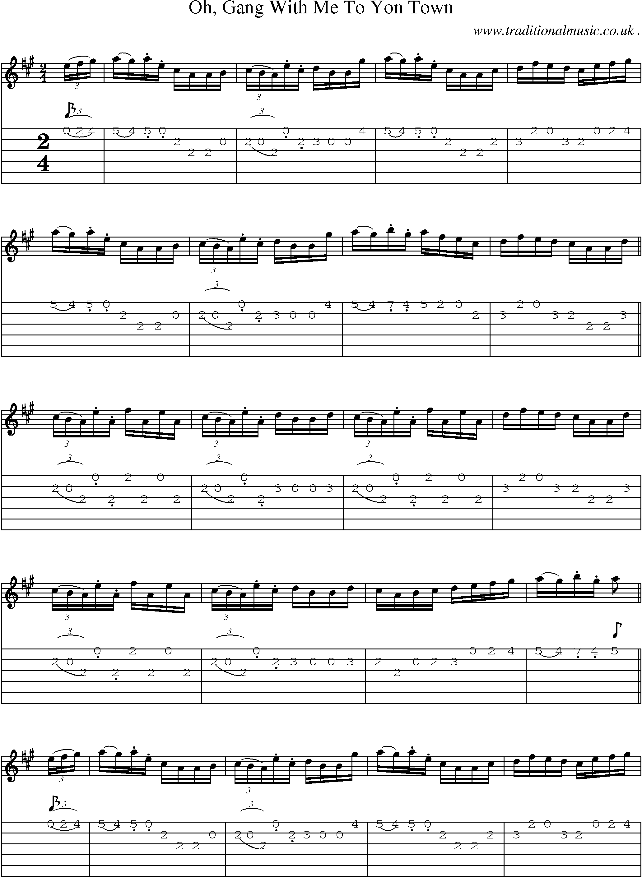 Sheet-Music and Guitar Tabs for Oh Gang With Me To Yon Town