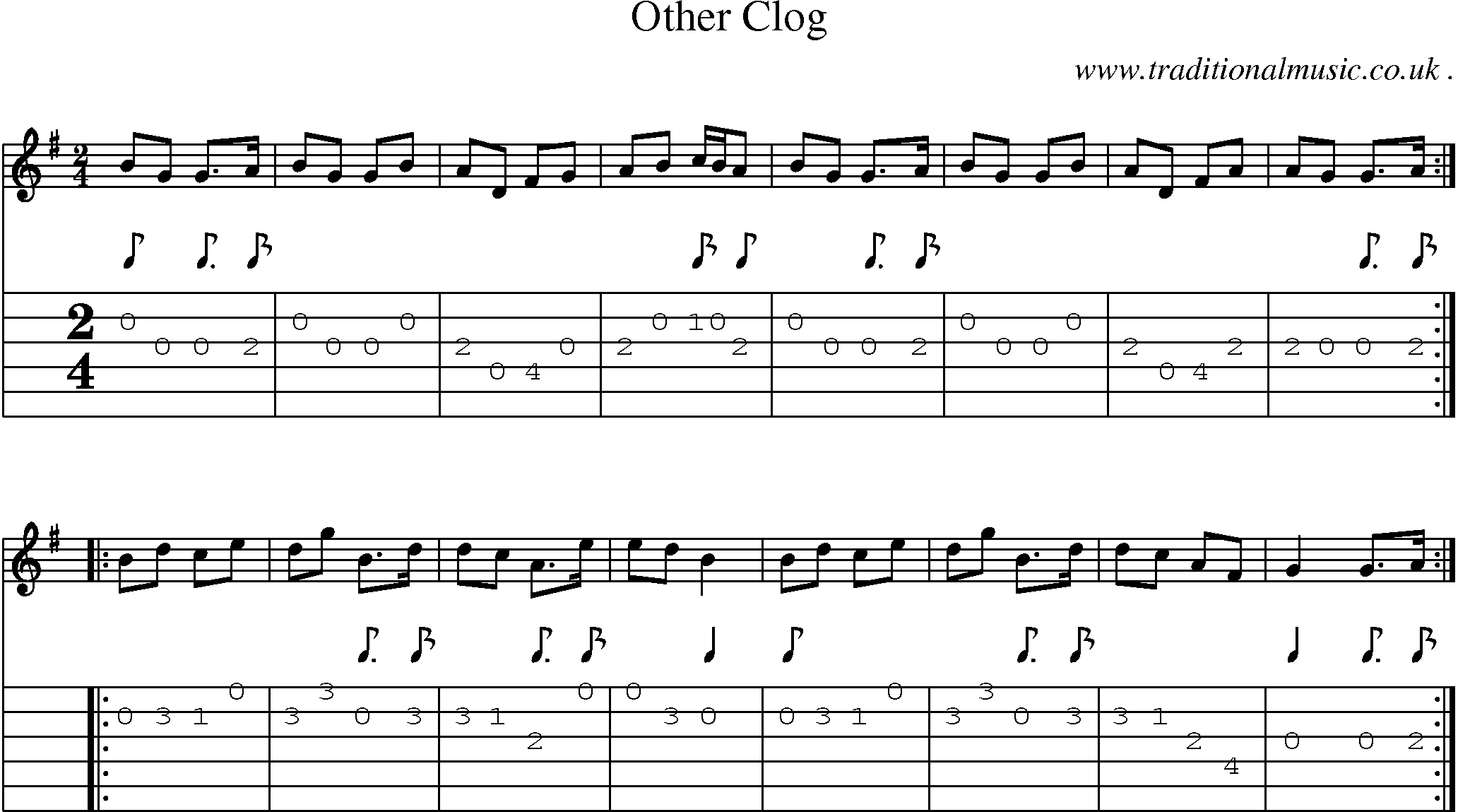 Sheet-Music and Guitar Tabs for Other Clog