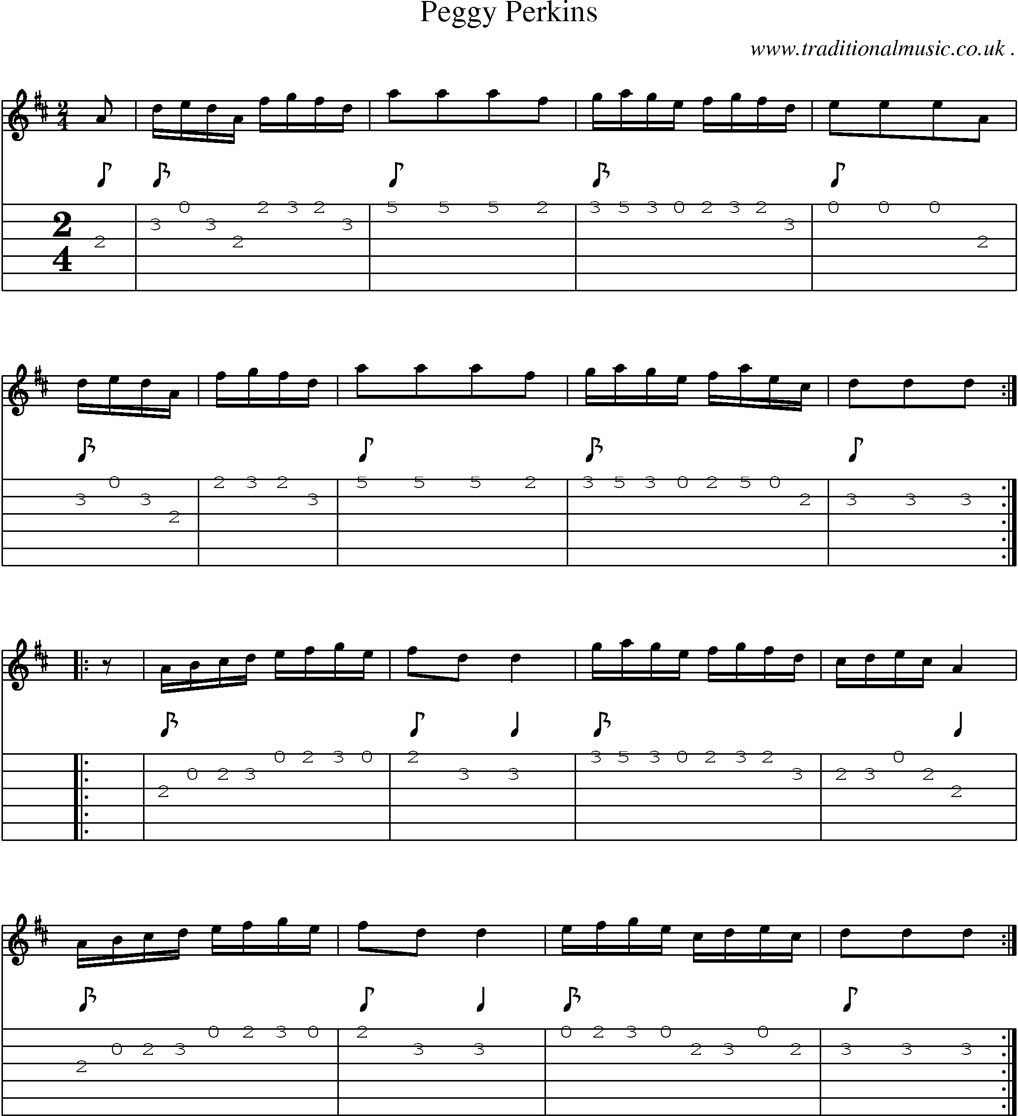 Sheet-Music and Guitar Tabs for Peggy Perkins