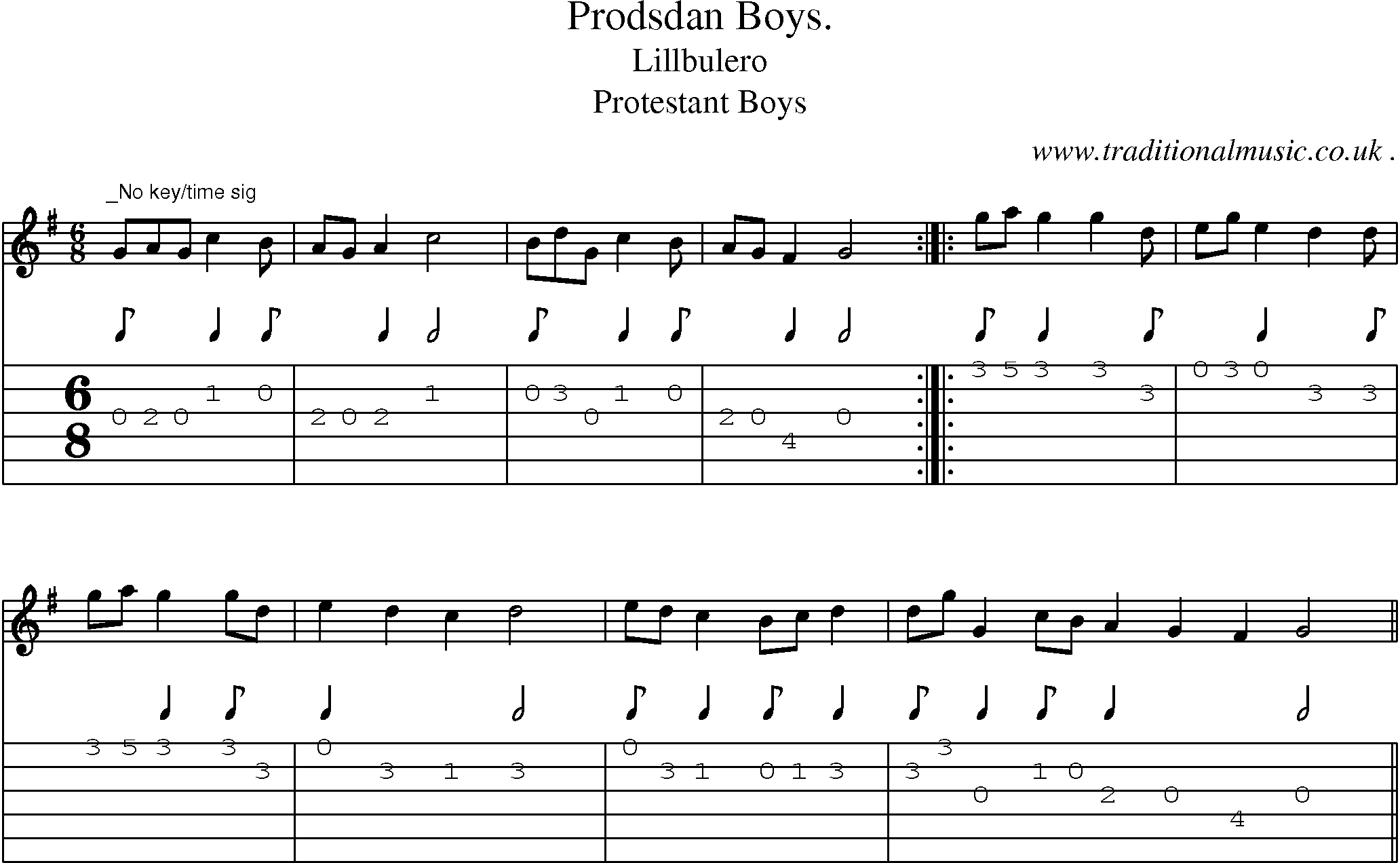 Sheet-Music and Guitar Tabs for Prodsdan Boys